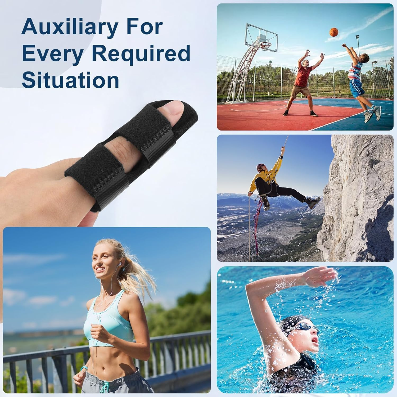 5Pcs Trigger Finger Splint, Finger Braces Joint Stabilizer, Adjustable Mallet Splint and Hand Brace, Straightener for Arthritis &ndash; Fits Thumb, Index, Middle, Ring and Pinky Finger(5Pcs) image number 2