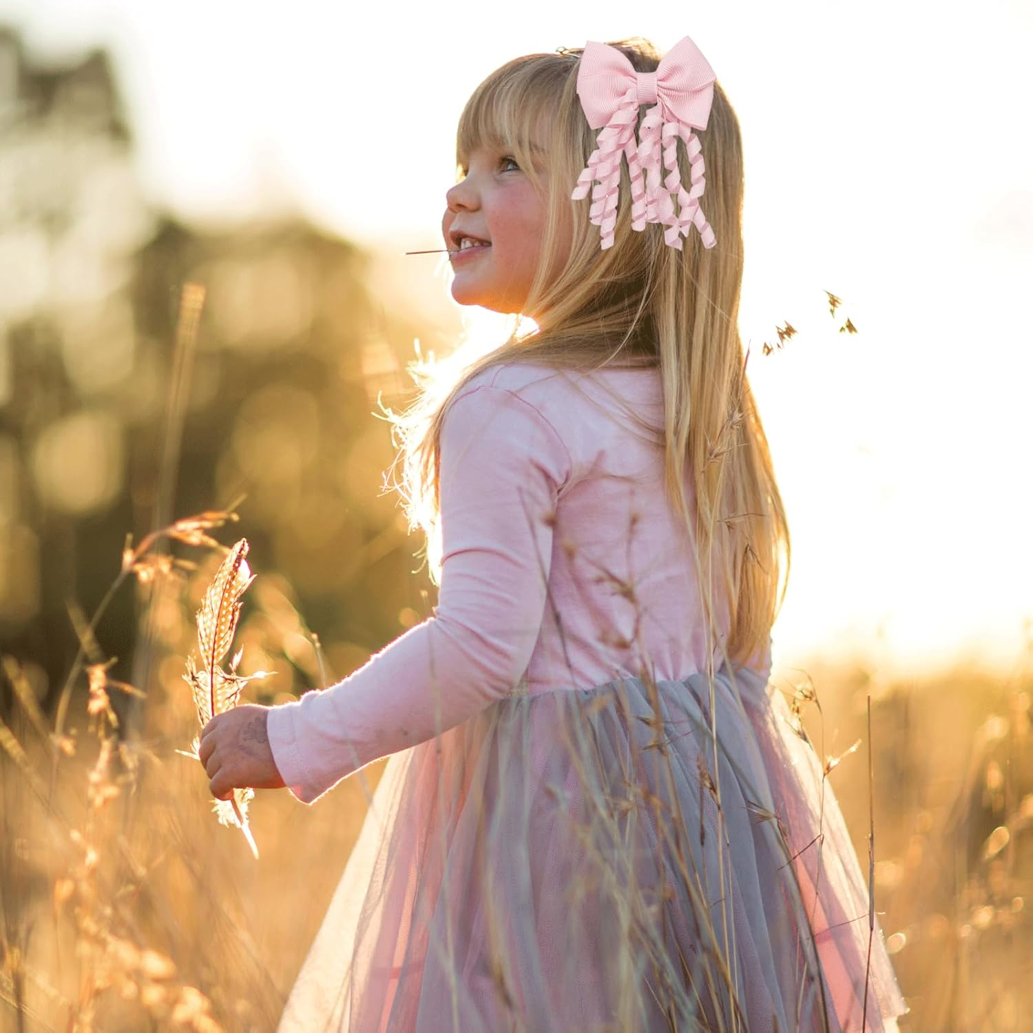 AYNKH Hair Bow, Spiral Snakes, Double Bow with Spiral Bangs, French Bow Flutter Hair Clip, School Hair Accessories for Girls and Women, Suitable for School, Prom image number 3