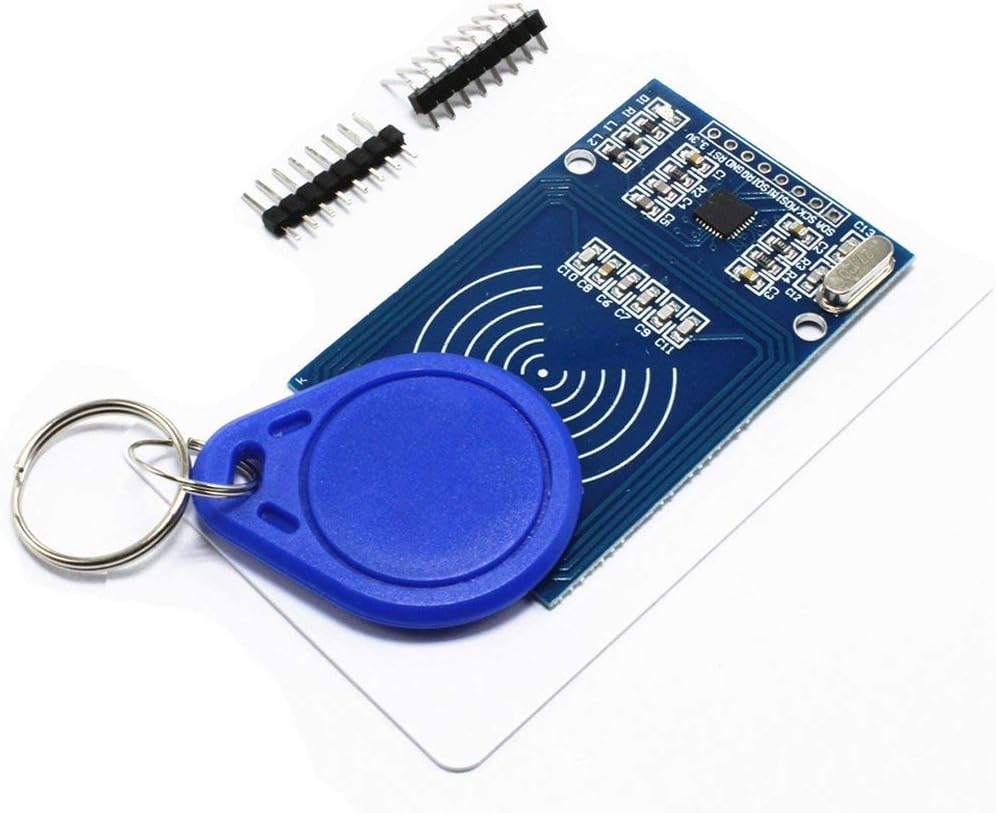 Hiletgo 3Pcs RFID Kit - Mifare RC522 RF IC Card Sensor Module + S50 Blank Card + Key Ring for Arduino Raspberry Pi image number 2
