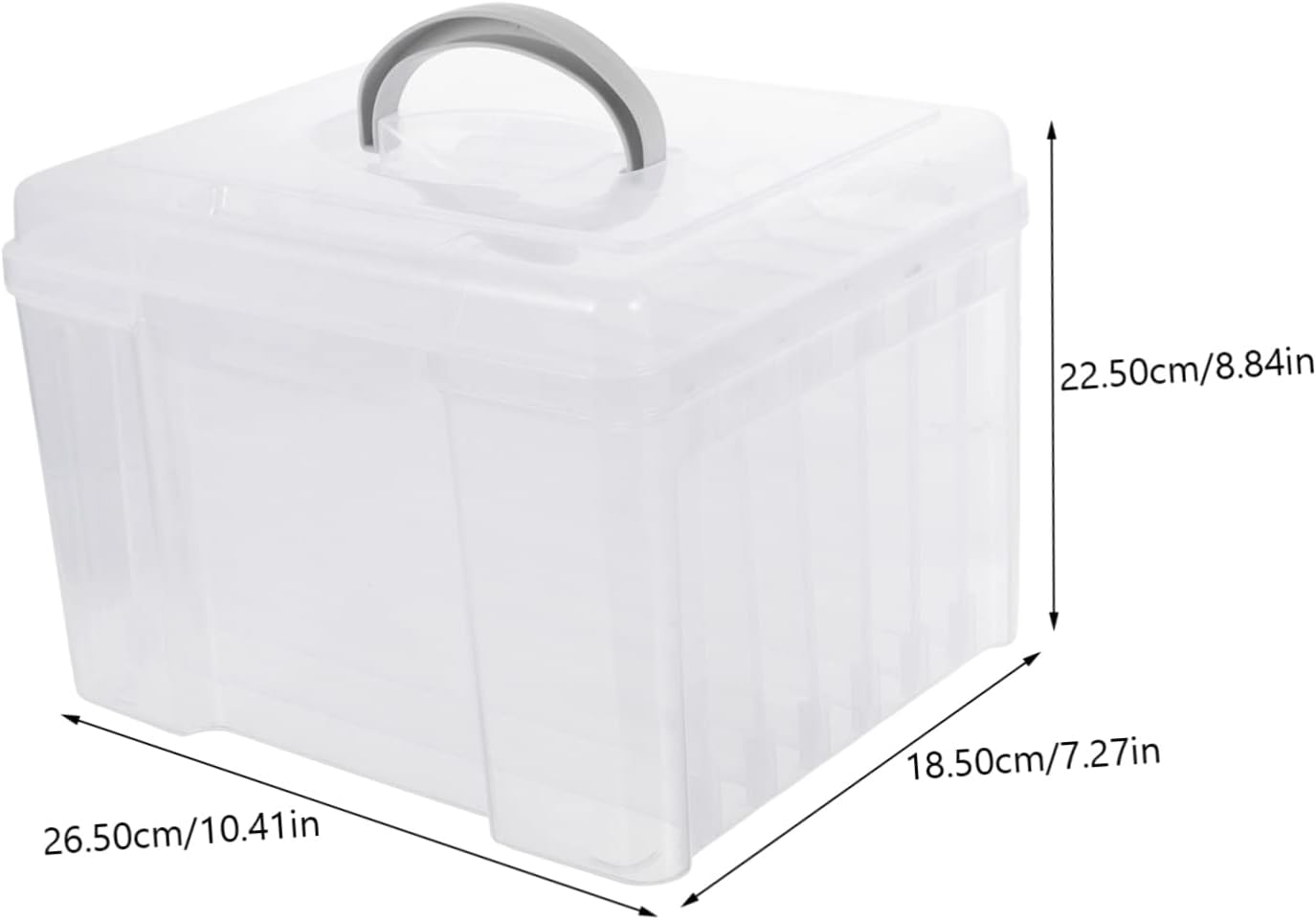 Tofficu Photo Box Greeting Card Sorting Box Compartments Portable for Home and Craft Diy Scrapbook Organization image number 4