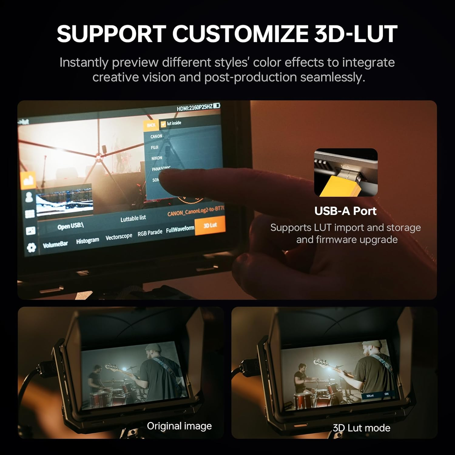 VILTROX DC-X2 2000 Nits Camera Field Monitor Kit with Rig Cage 6 Inch Touchscreen DSLR Monitor with 1920X1080 IPS 4K HDMI Loop In/Out 3D Luts Waveform Video Peaking Focus Assist Battery Sunshade Hood