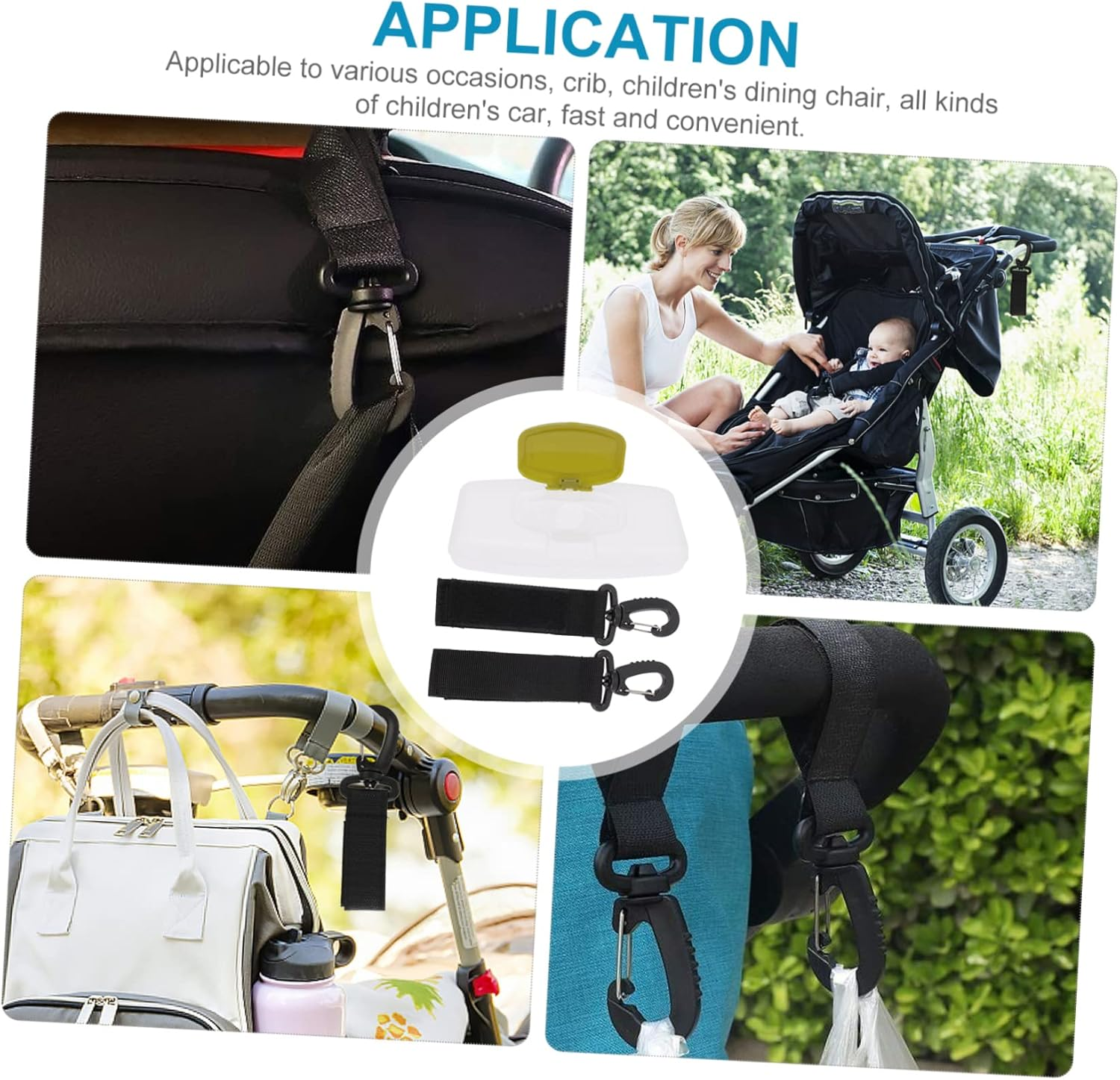 Wipe Dispenser Wet Tissue Box Stroller Hook Portable Storage Box Easy Clean image number 6