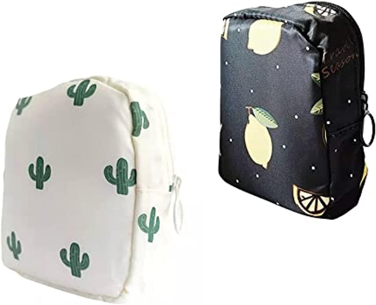 Sanitary Napkin Storage Bag, Tampon Holder for Purse, Menstrual Pouch for Girls, Pads Holder Bag for Women Period, Compact Nylon Menstruation First Period Bag -2 Pack