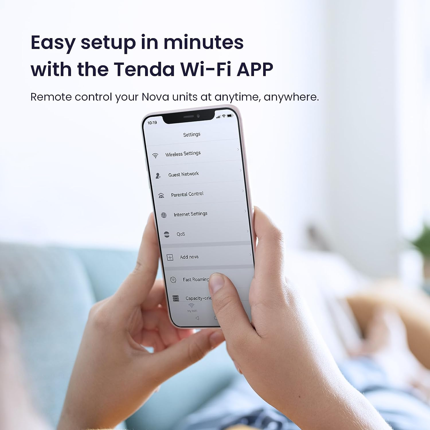 Tenda Nova Mesh Wifi System - Covers 3500 Sq.Ft - AC1200 Dual-Band Mesh Network for Home Internet - Parental Control - 3-Pack image number 2