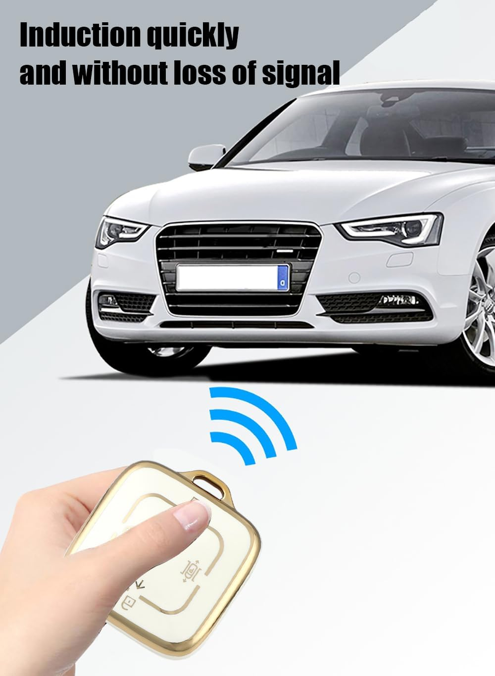 Ontto TPU Car Key Fob Cover Fit for Zeekr X 001 007 009 7X Key Holder Smart Case Shell Keyring Keychain Protector Car Styling Accessories Silver White 1