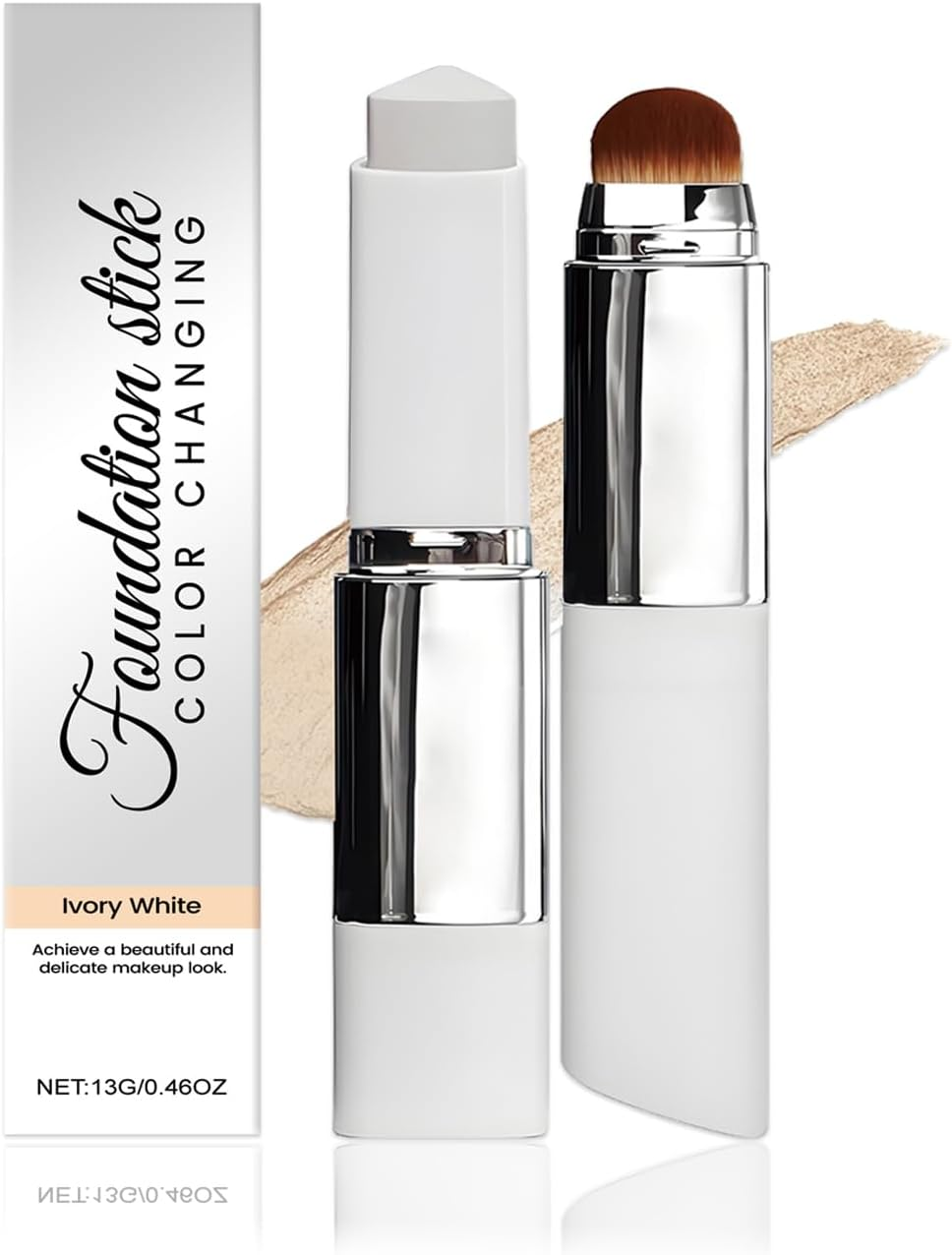 Cover Cream Stick V, Detachable Brush,Korean Color Changing Foundation With,Full to Medium Coverage Base Makeup (Natural)