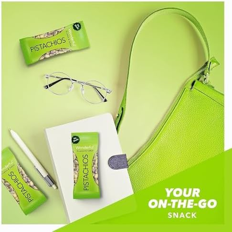 Wonderful Pistachios; No Shells, Roasted & Salted Nuts, Pack of 9 (0.75 Ounce Bags); Protein Powered; Gluten Free; On-The Go-Snack image number 4