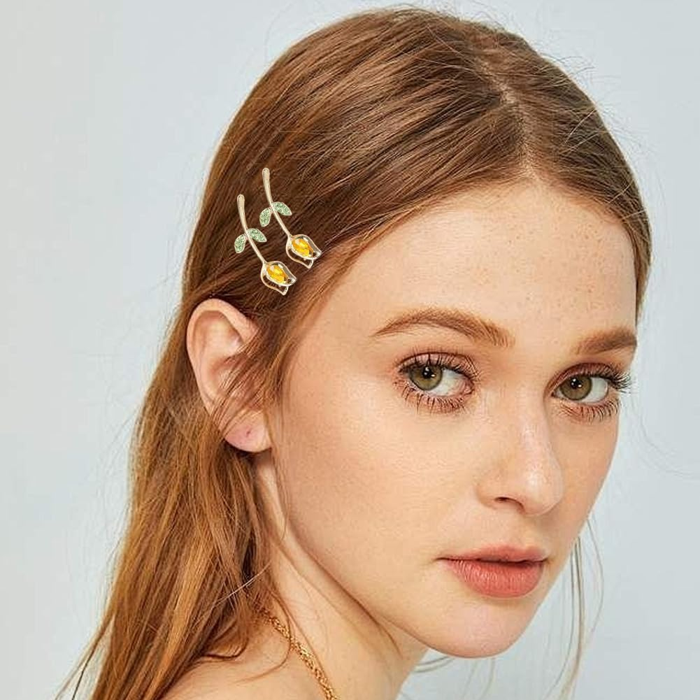 SUNNYCLUE 10Pcs Butterfly Alligator Hair Clips Decorative Hair Barrettes Colorful Alloy Resin Rhinestone Flower Floral Aesthetic Metal Bobby Hairpins Accessories for Short Long Hairstyle DIY Decor image number 1