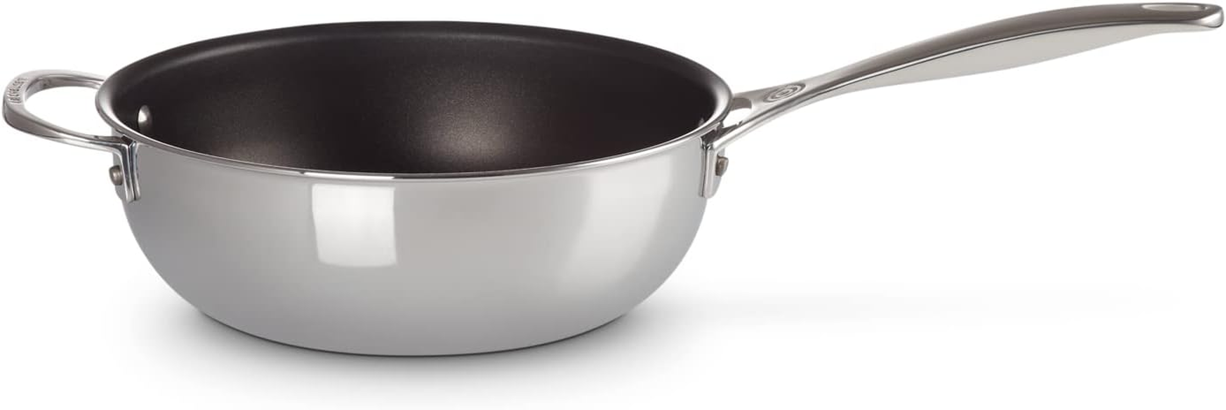 Le Creuset Signature European 3 Ply Stainless Steel 24Cm Chef Pan with Nonstick Coating Includes Lid image number 5