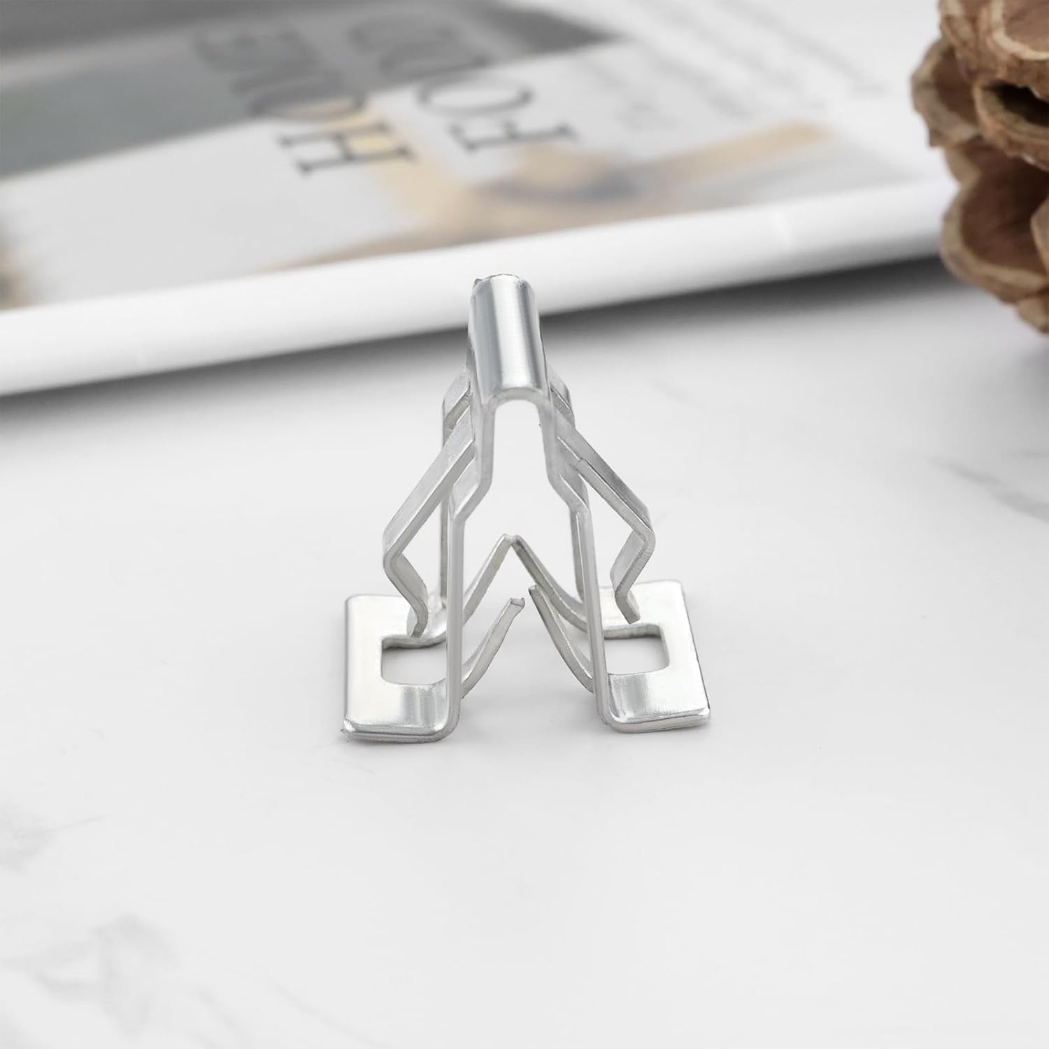 Emagtech 30Pcs Metal Retainer Clip for Car Console Instrument Panel Dash 15 X 16.6Mm Car Dashboard Retainer Instrument Panel Metal Clip image number 1