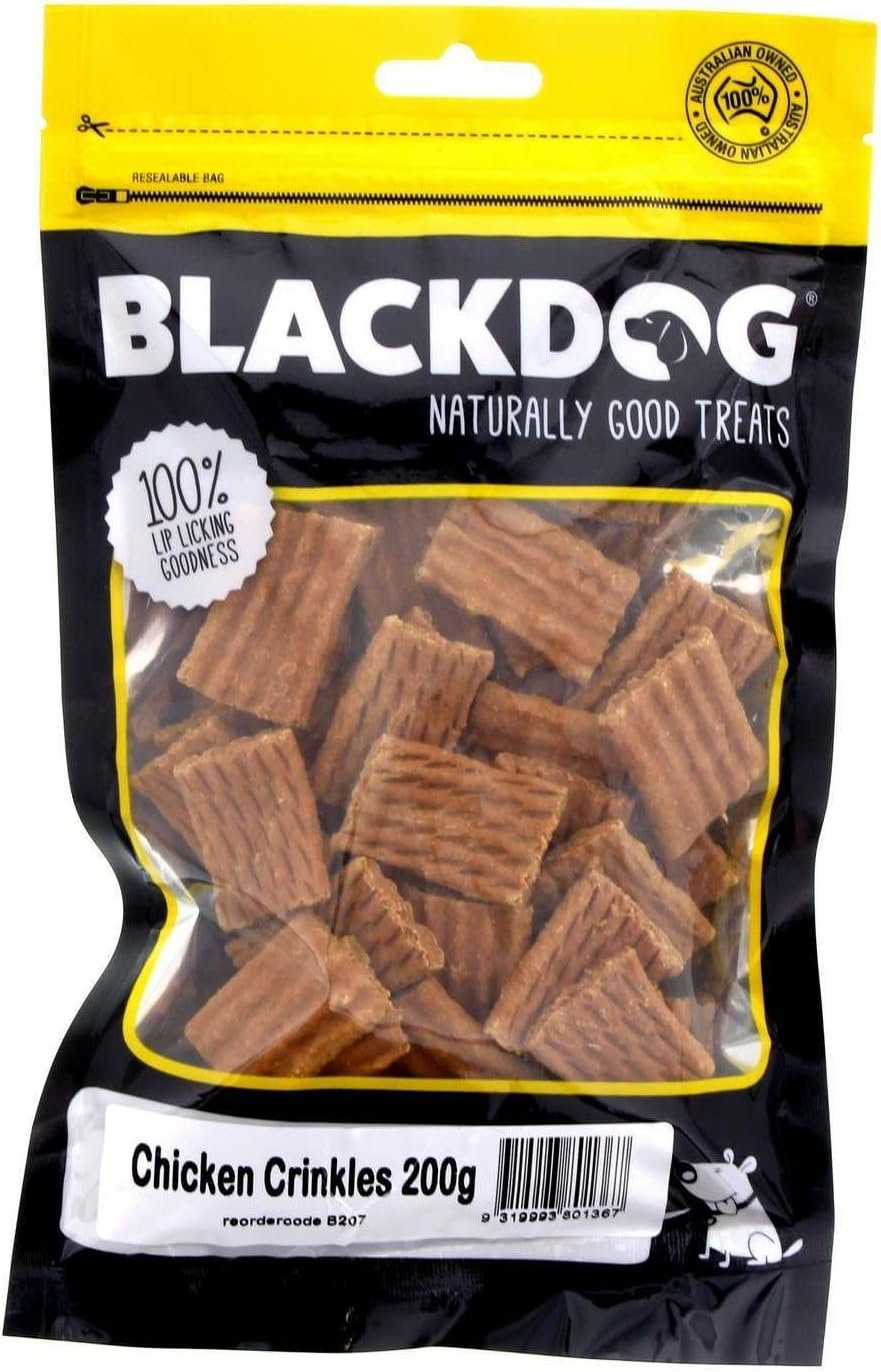 Chicken Crinkles 200G Dog Food Treat Blackdog High Protein Tasty Chewy Healthy image number 1