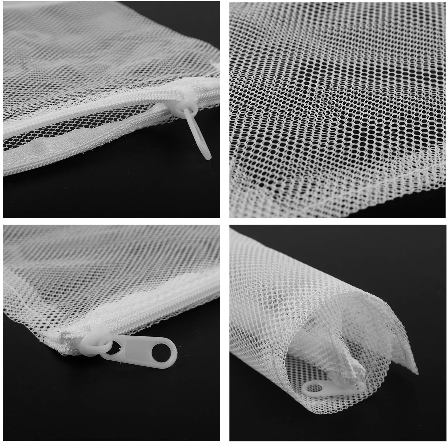 Onwon 10 Pieces Aquarium Filter Bags Fish Tank Media Mesh Filter Bags Net Bag with Zipper for Charcoal Pelletized Remove Activated Carbon, Biospheres, Ceramic Rings image number 3