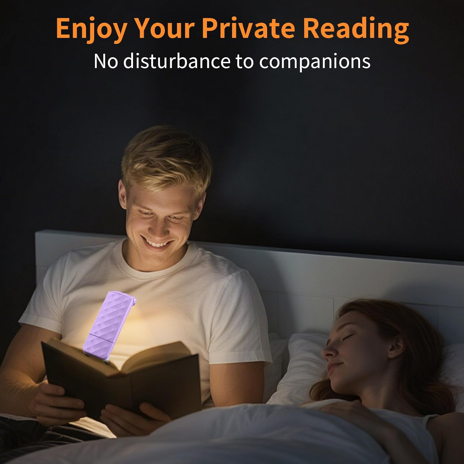 Rechargeable Book Reading Light, Eye Caring Reading Light Clip on Book with 3 Colors Temperatures & 5 Brightness Levels, Portable LED Clip on Bookmark Lamp for Bookworms - Green image number 2