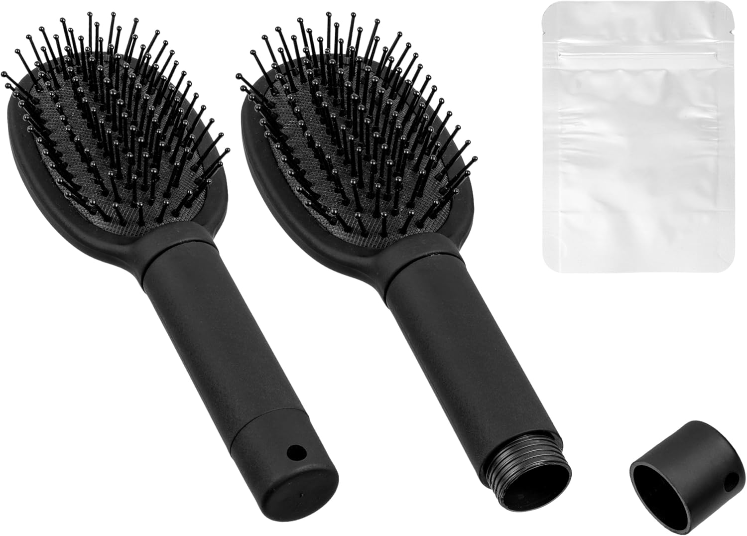 Hair Brush with Secret Compartment, 1 Set, Secret Hiding Place in Brush Handle, Secure Closure, Valuables Hideout, Secret Hiding Place for Money, Beach Money Hiding, Secret Banknote Storage image number 3