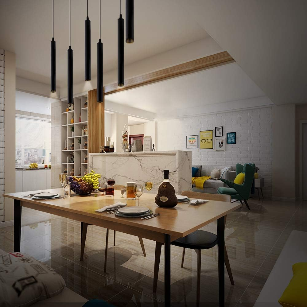 Hobaca 12W Dia 5CM *L 40CM Tube LED Modern Pendant Lights Spot Light for Island Dining Living Room Bar Counter Shop Ceiling Kitchen Lamp Downlight image number 5