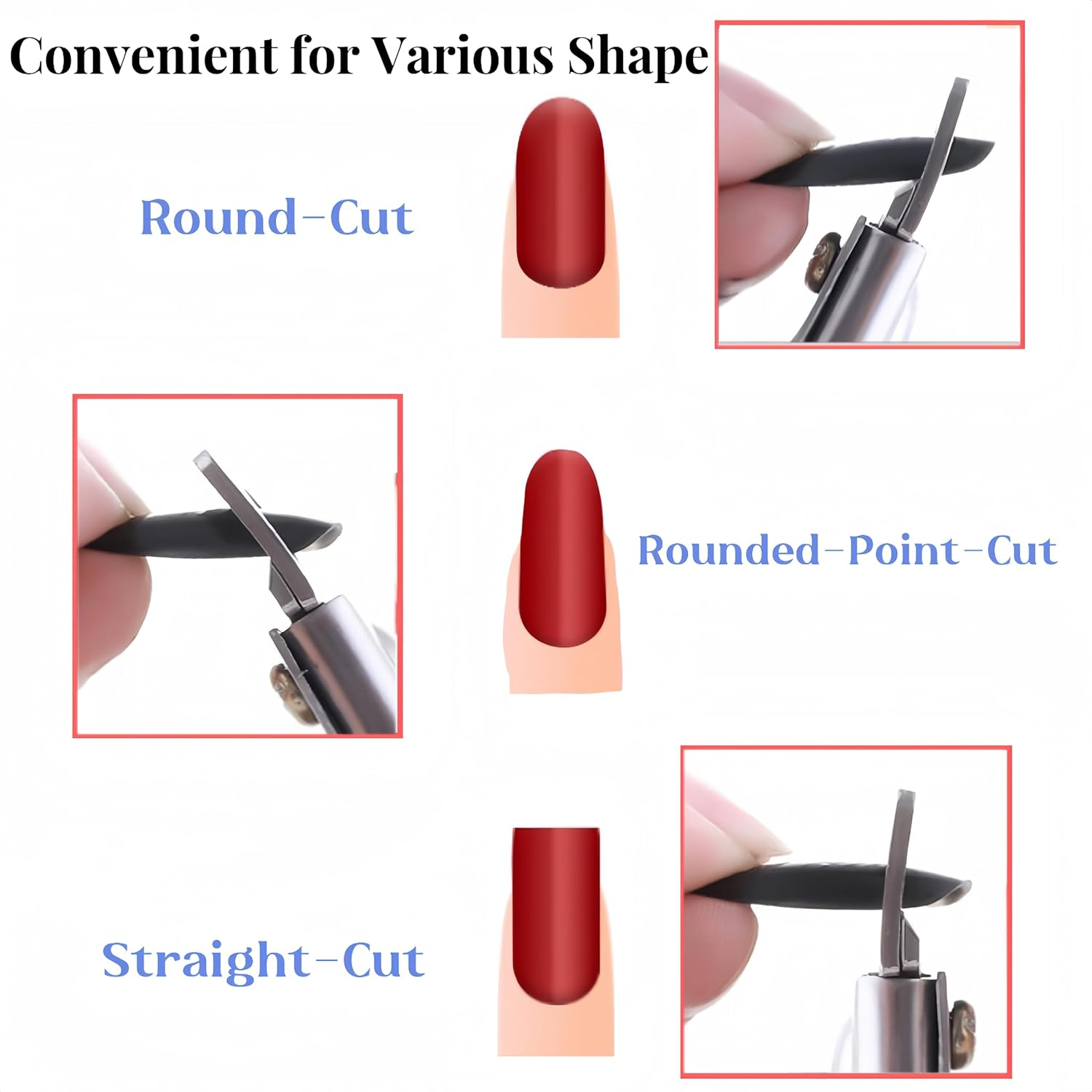 Acrylic False Nail Clipper: Adjustable Fake Nail Stainless Trimmer for Salon Home Nail Art, U-Shaped Acrylic Nail Cutters for Nail Tips (Purple) image number 4