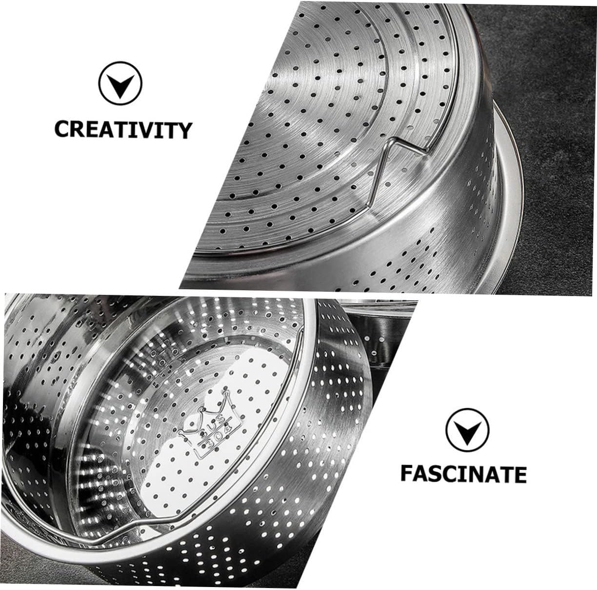 KICHOUSE Stainless Steel Steamer Basket for Rice Cooker Food Steamer Insert for Cooking Vegetables Dumplings and Seafood Steaming Basket for Healthy Meal Preparation image number 4