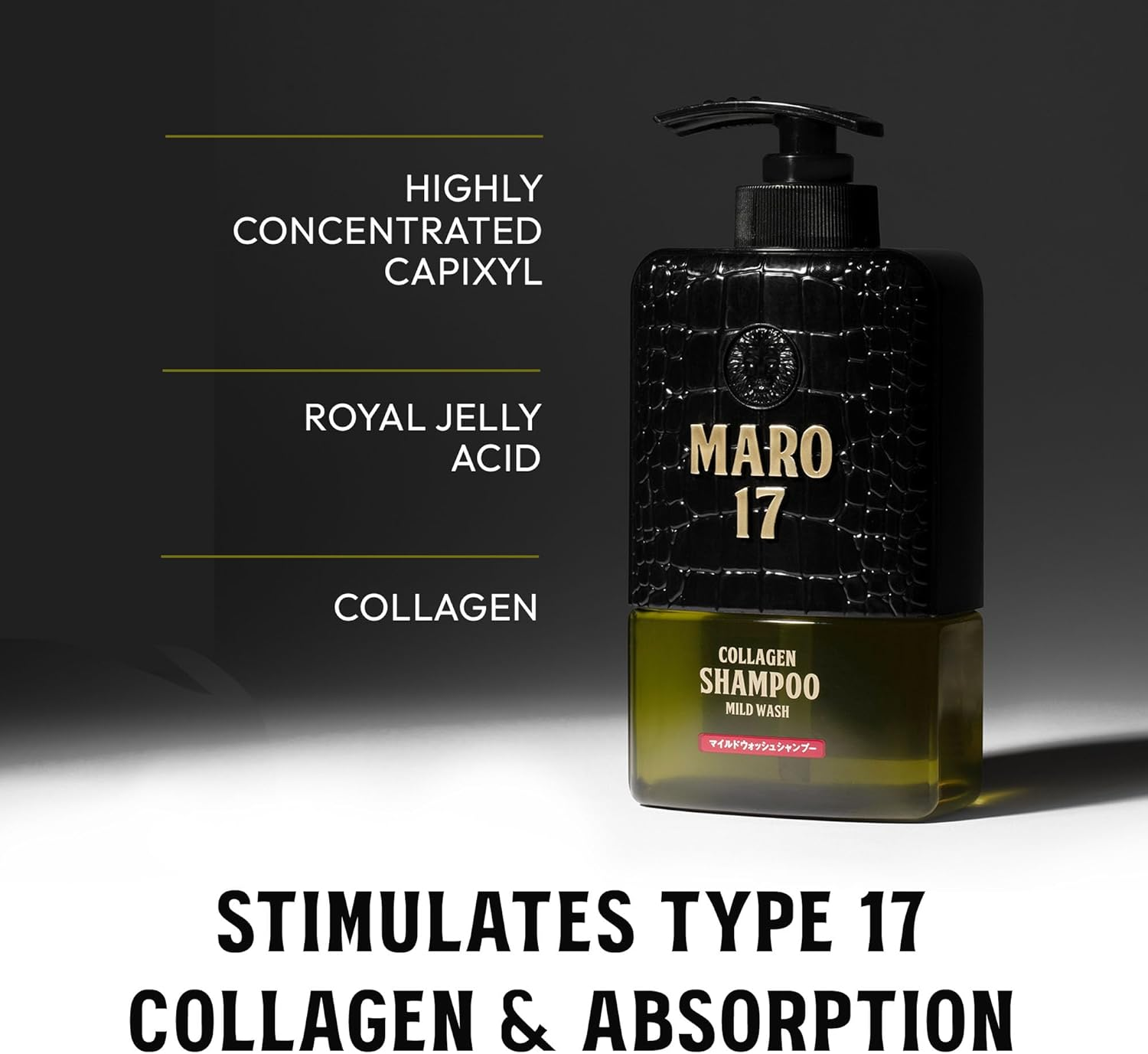 MARO 17 Men'S Mild Wash Shampoo for Sensitive Skin, Non-Silicone, Amino Acid, 11.8 Fl Oz (350 Ml), Main Unit image number 2