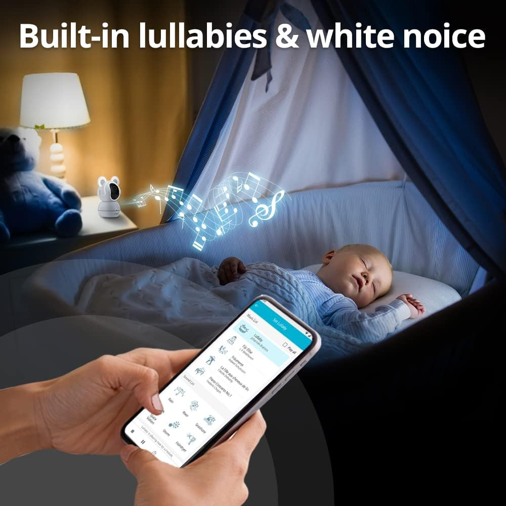 Spotcam Babycam Wireless Security Camera for Baby Monitoring,1080P, Night Vision, Lullabies & White Noise, Two-Way Talk, Motion Sound Alert, Pan/Tilt, Baby Tracking, Free Fulltime Cloud Recording image number 4