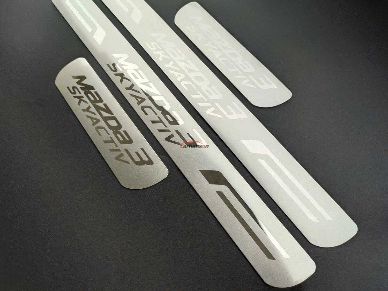 GZBFTDH Protection Door Sills Car Parts for Mazda 3 2015-2022 Auto Accessories Door Pedals Protector Stainless Steel Plastic Plate - Door Sill Silver image number 5