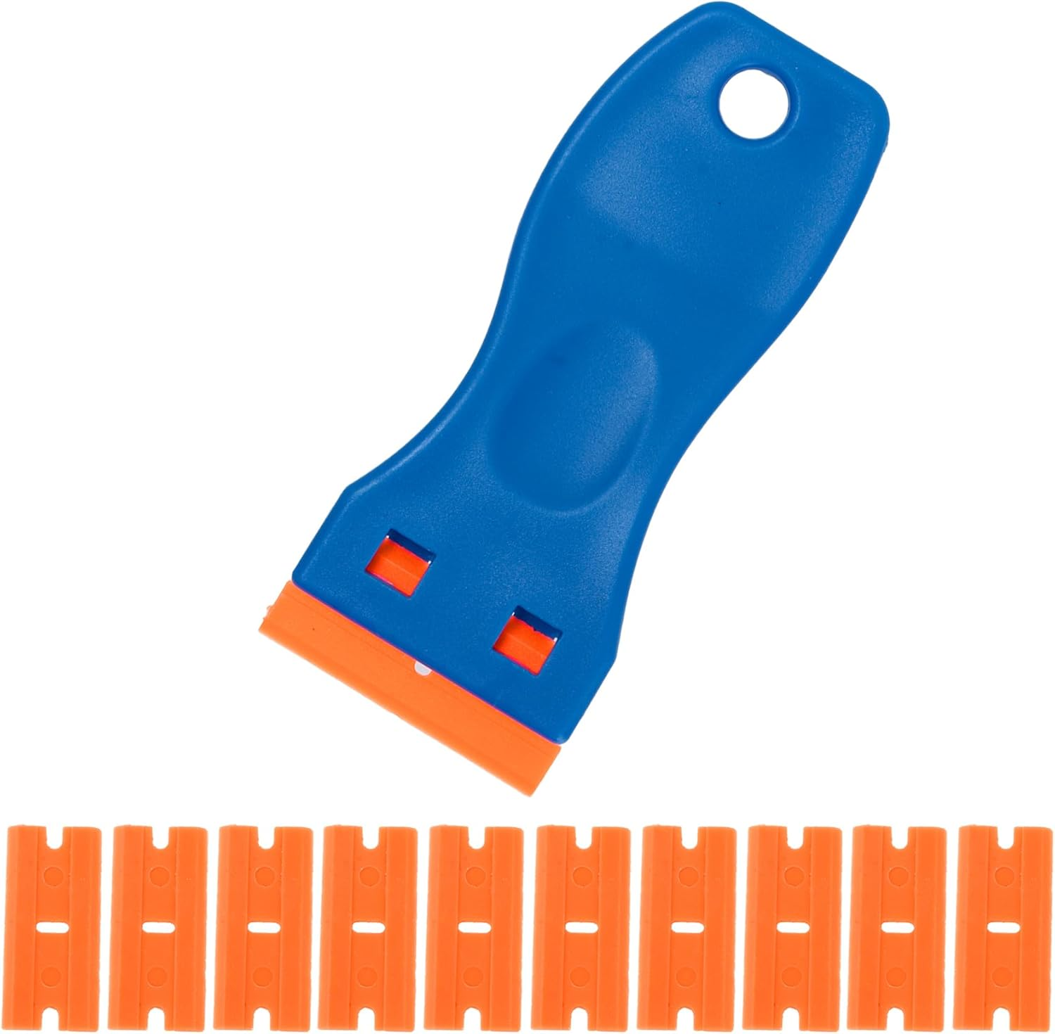 2-Plastic Scraper with 20 Extra Blades, Plastic Scraper, Scraper,Glass Scraper, Plastic Scraper Tool Set, Plastic Scraper Tool, Bench Scraper, Decal Removal Tool, Plastic Razor Blade Scraper