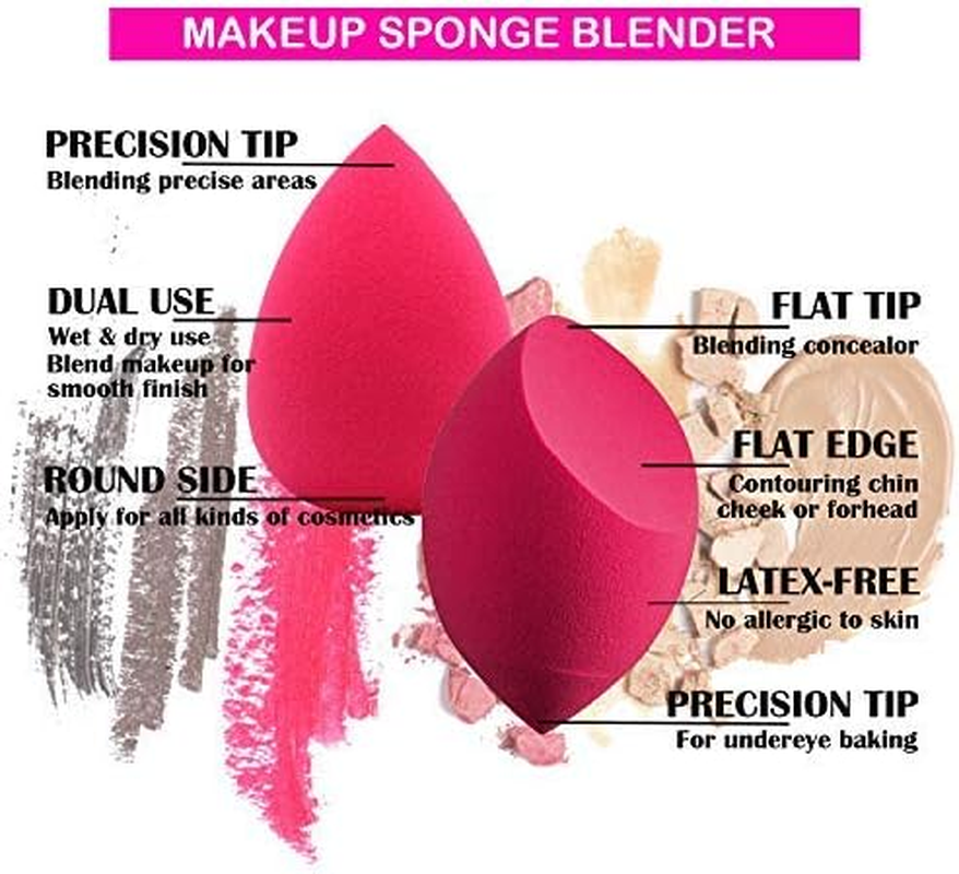 [3-Pack]Bellixe Beauty Makeup Sponge Blender,No-Latex Soft Cosmetic Sponge image number 1