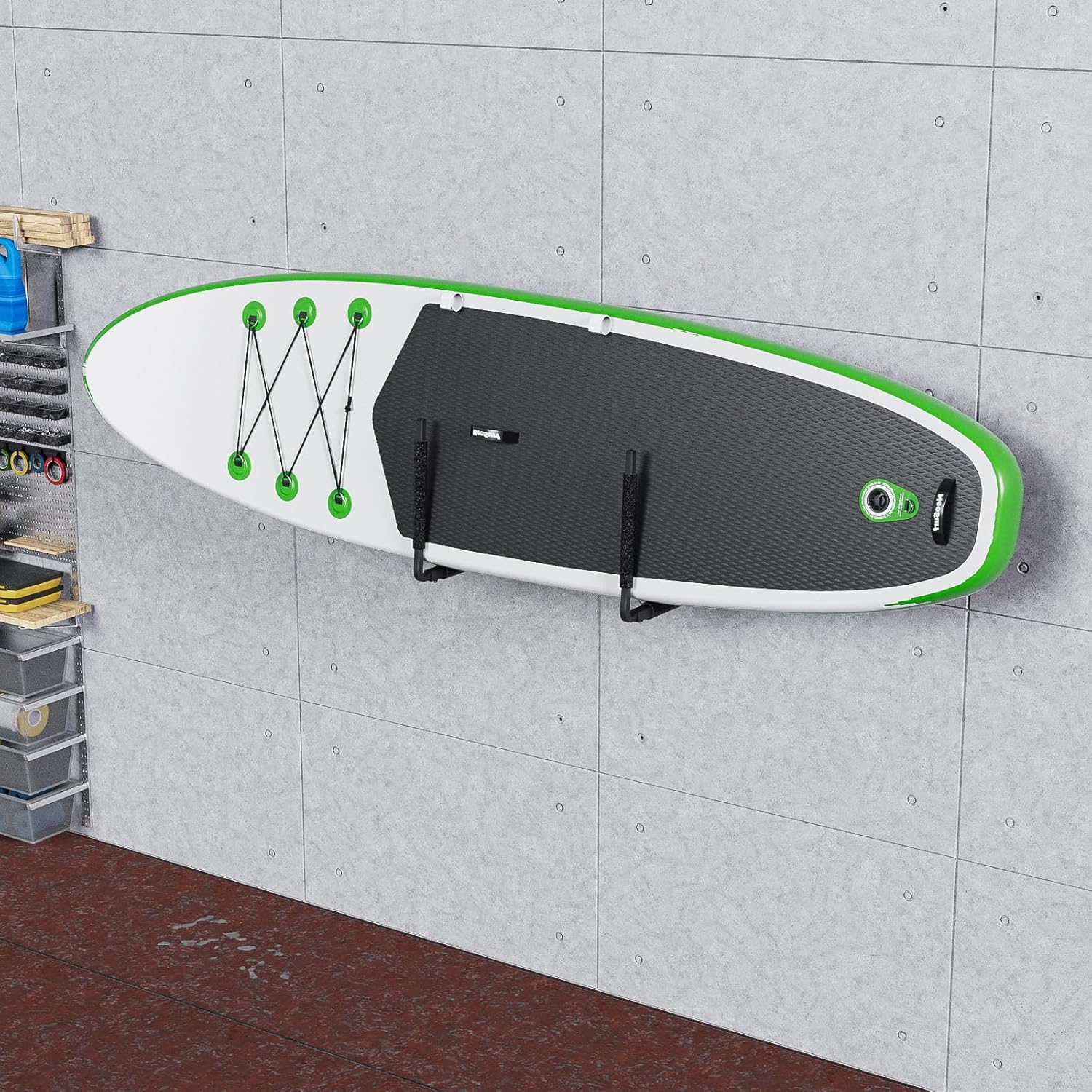 QLS Roof Box BOX1 Black Wall Mount Holder for Storage of Garden Tools, Ski, Sports Equipment, Surfboard - 57 Cm image number 5