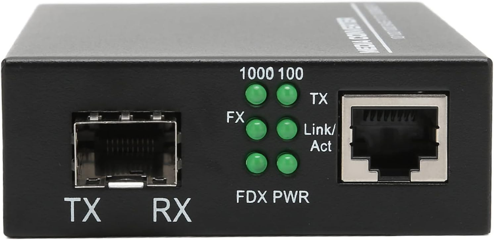 Dual LC Gigabit SFP to RJ45 10/100/1000Base TX to 1000Base FX Multimode Fiber Converter, 850Nm Wavelength Ethernet Media Converter with Heat Dissipation image number 5