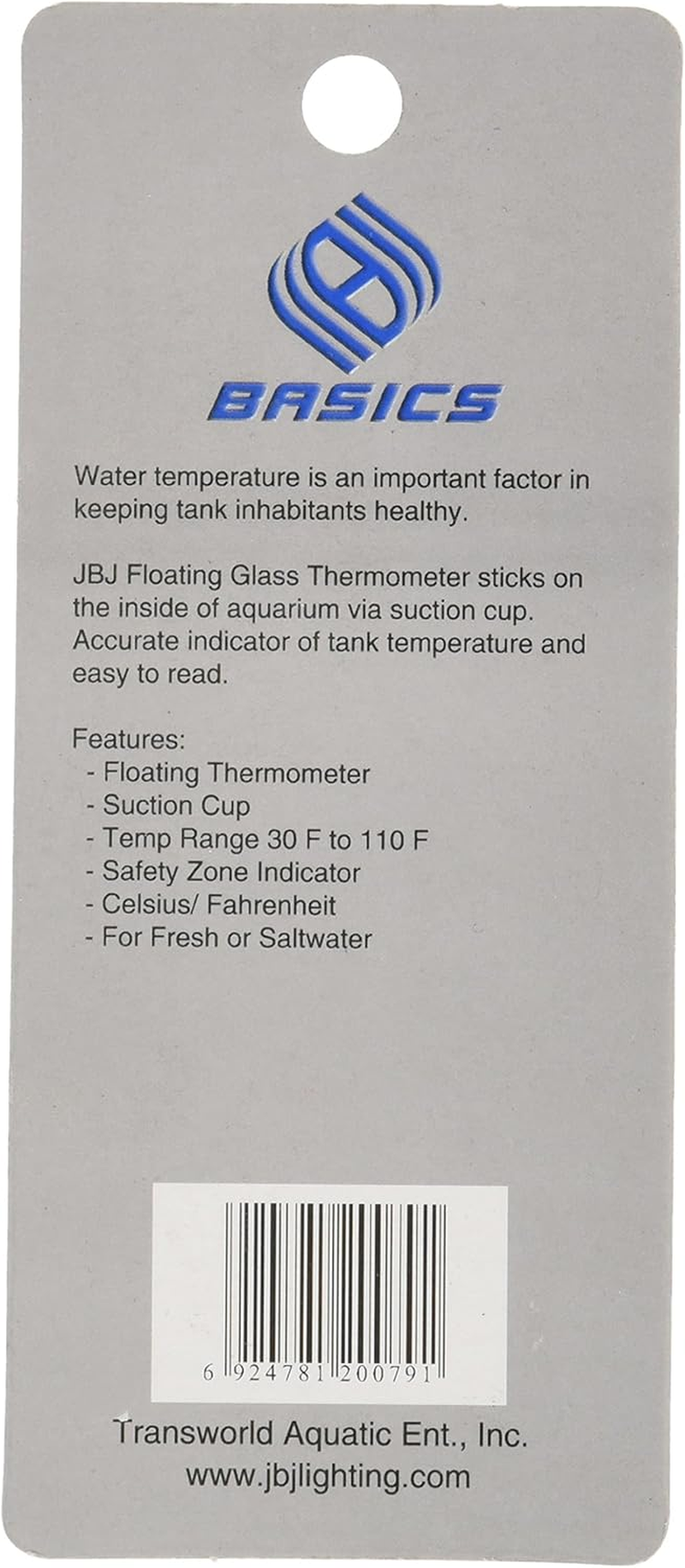 Boyu Glass Aquarium Thermometer, 1 Count (Pack of 1)