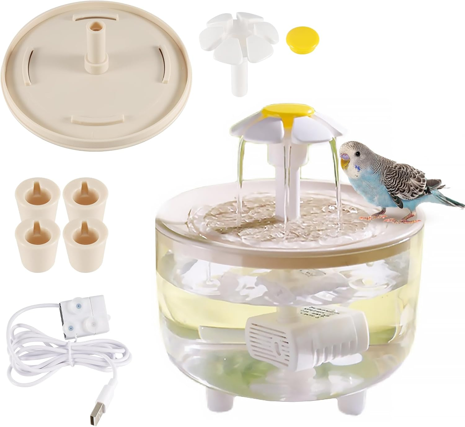 Bird Bathtub for Indoor Birds, Parrot Shower, Automatic Bathtub for Birds, Suitable for Parrots, Lovebirds, Pachyderms Small and Medium Sized Pet Birds image number 2