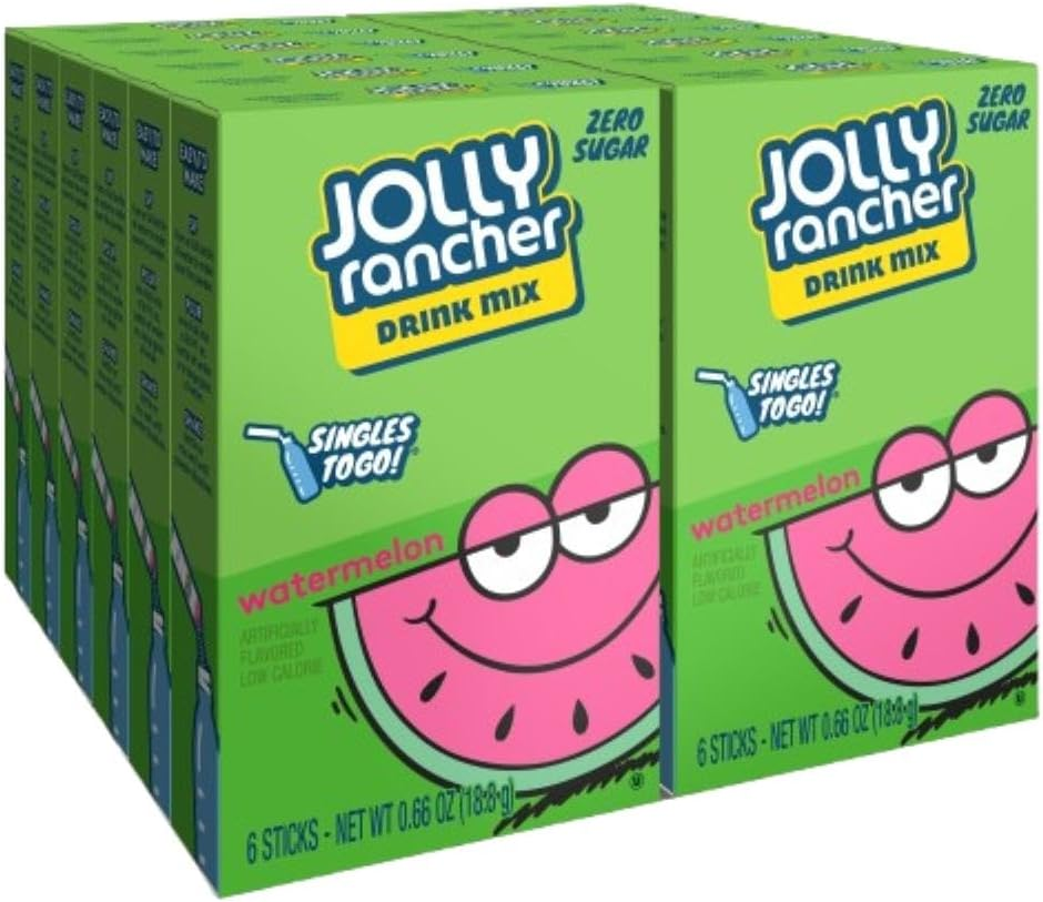 Jolly Rancher Singles to Go Water Drink Mix, Green Apple Flavored Powder Sticks, (12 Boxes with 6 Packets Each &ndash; 72 Total Servings) image number 2