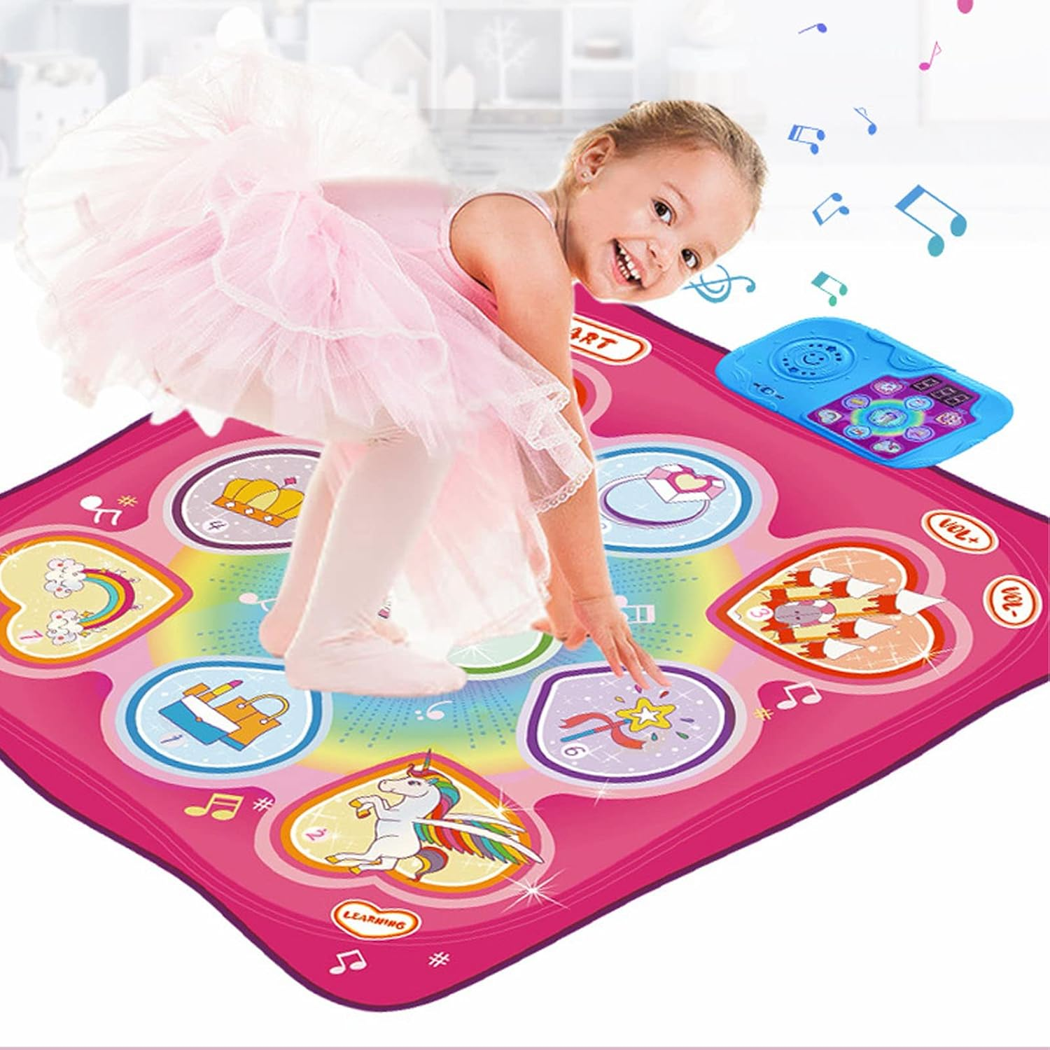 Dance Mat, Interactive Dancing Mat for Boys Girls Kids Adults Children Teens Toddlers, 3 Modes Single Player Electronic Musical Pad, Family Dancer Exercise Blanket Gift Game image number 1