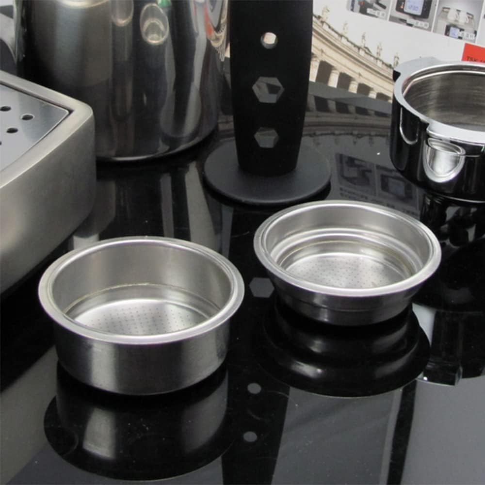 52Mm Coffee Strainer Basket, 2 Cups, Double Layer Stainless Steel Print Coffee Filter Basket, Bottomless Portafilter, Espresso Machine Accessories for Breville Gustino Electrolux, 1 Piece image number 4