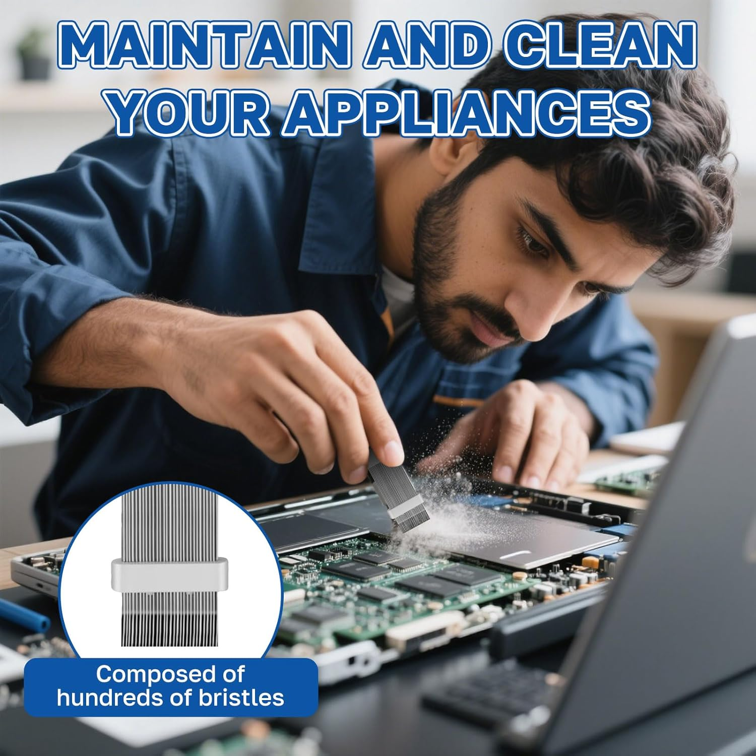 Brateuanoii Condenser Cleaning Comb, 2 Pieces Air Conditioning Fin Cleaner Coil Condenser Brush, Lamellar Comb Stainless Steel, Dryer Cleaning Brush, Fin Cleaning Brush, Air Conditioning image number 1