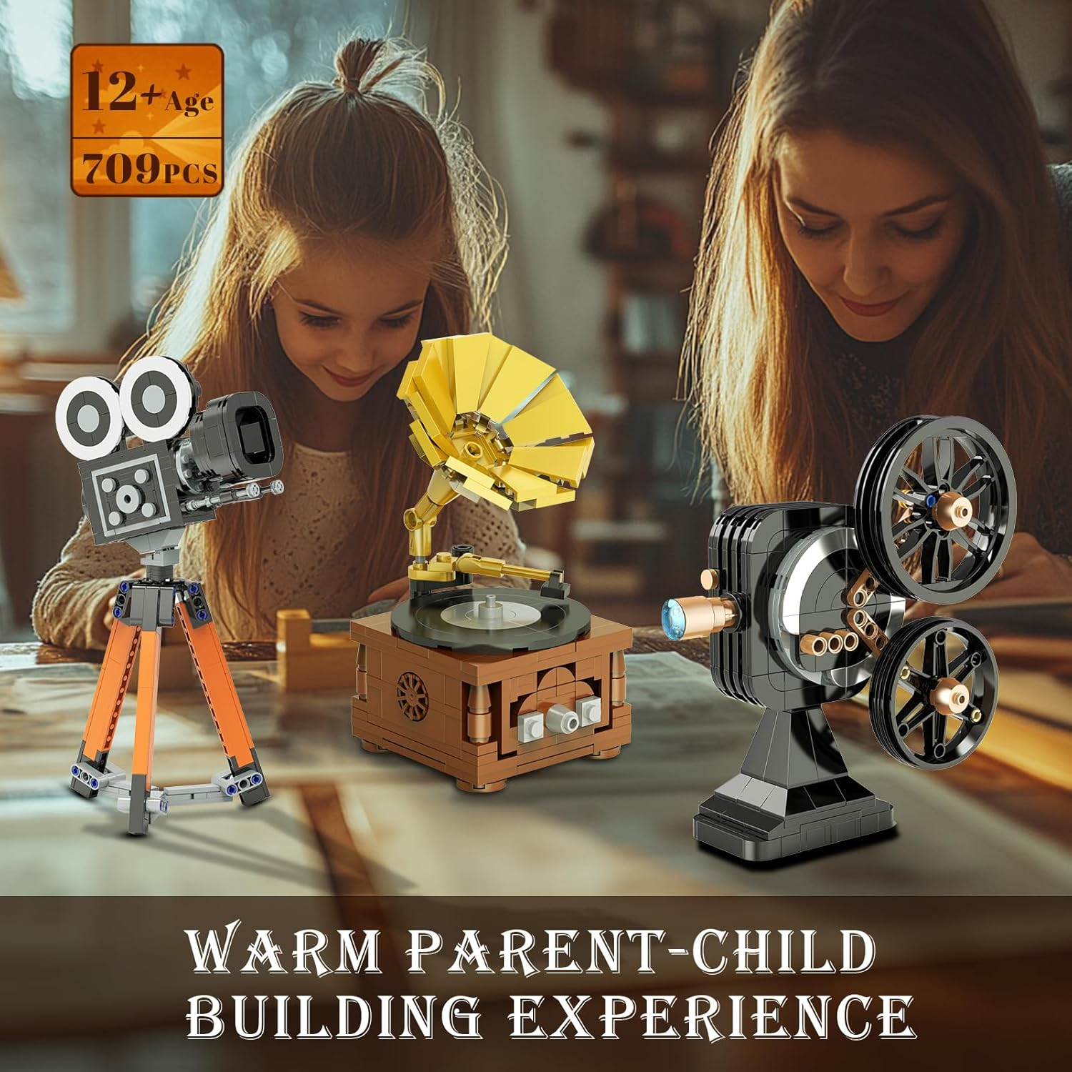 Brihappen Retro Gramophone Camera Projectors Building Blocks - Style 1 image number 5