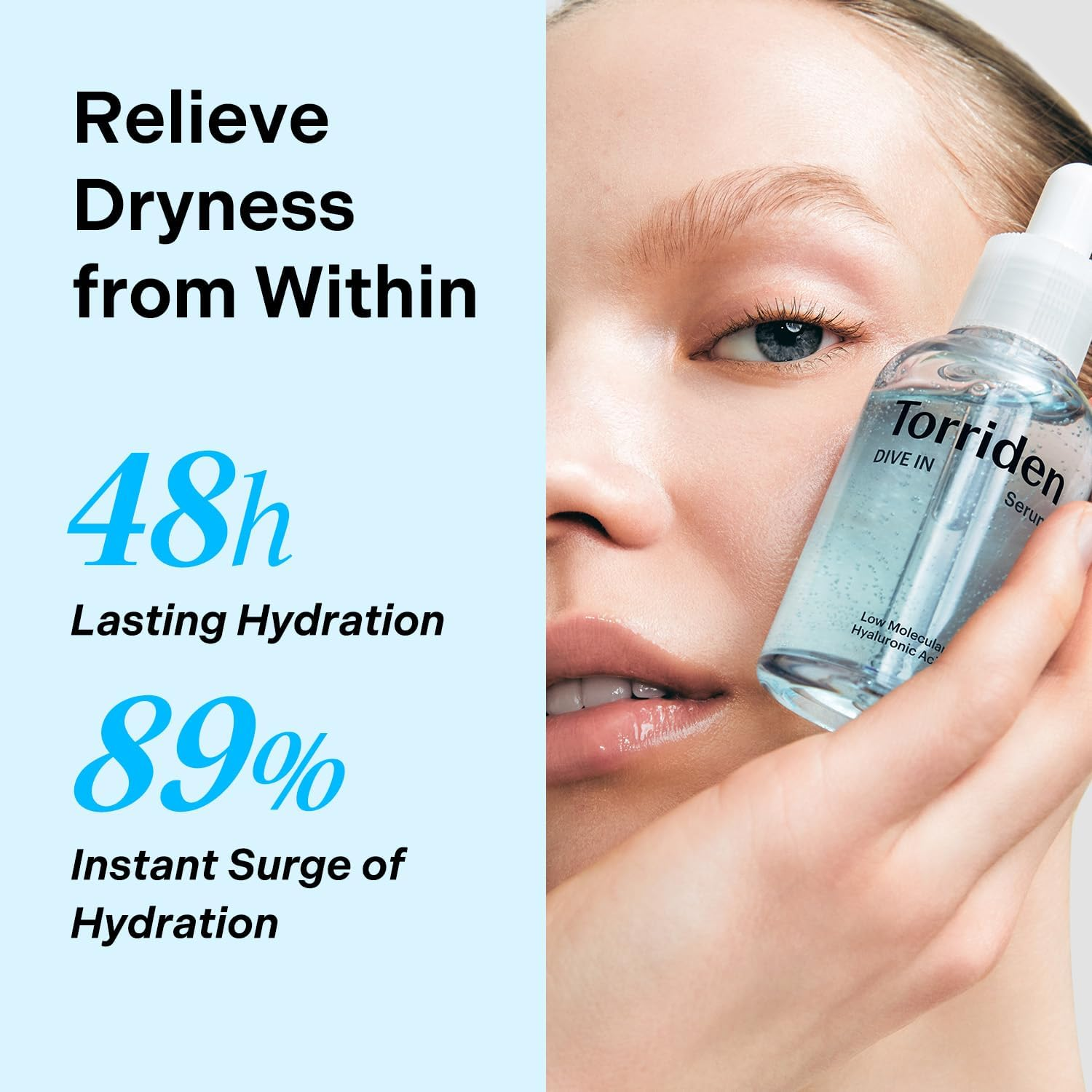 Torriden DIVE in Hyaluronic Acid Serum 50Ml (1.69 Fl.Oz.) | Deep Hydration to Get Glow Skin | Hyaluronic Acid, Panthenol, Allantoin | Korean Facial Serum image number 2