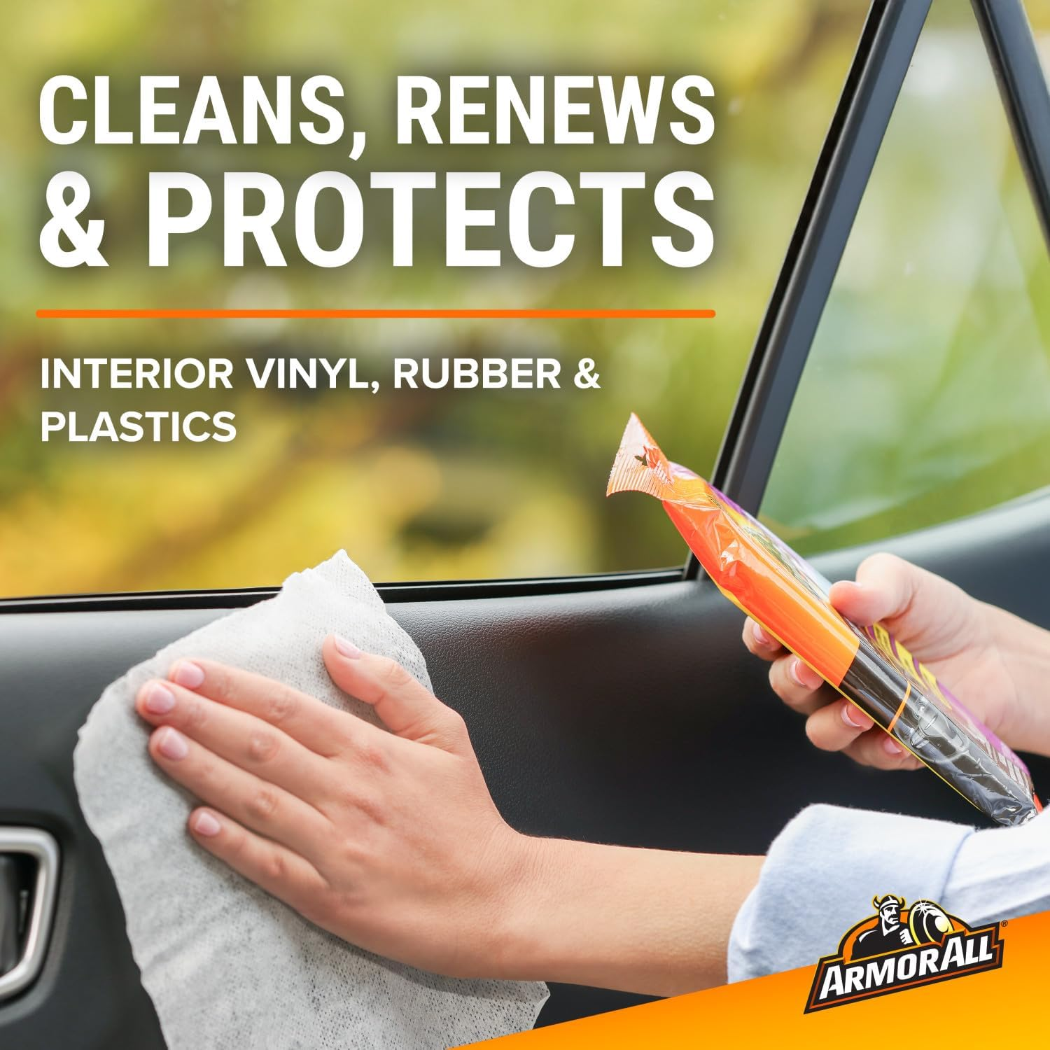 Armor All, 20 Matt Protectant Wipes, Citrus Scent, Suitable for Plastic and Vinyl, Restores Your Surfaces Appearance and Keeps Them Protected, Ideal for Car Detailing, Made in the UK image number 4