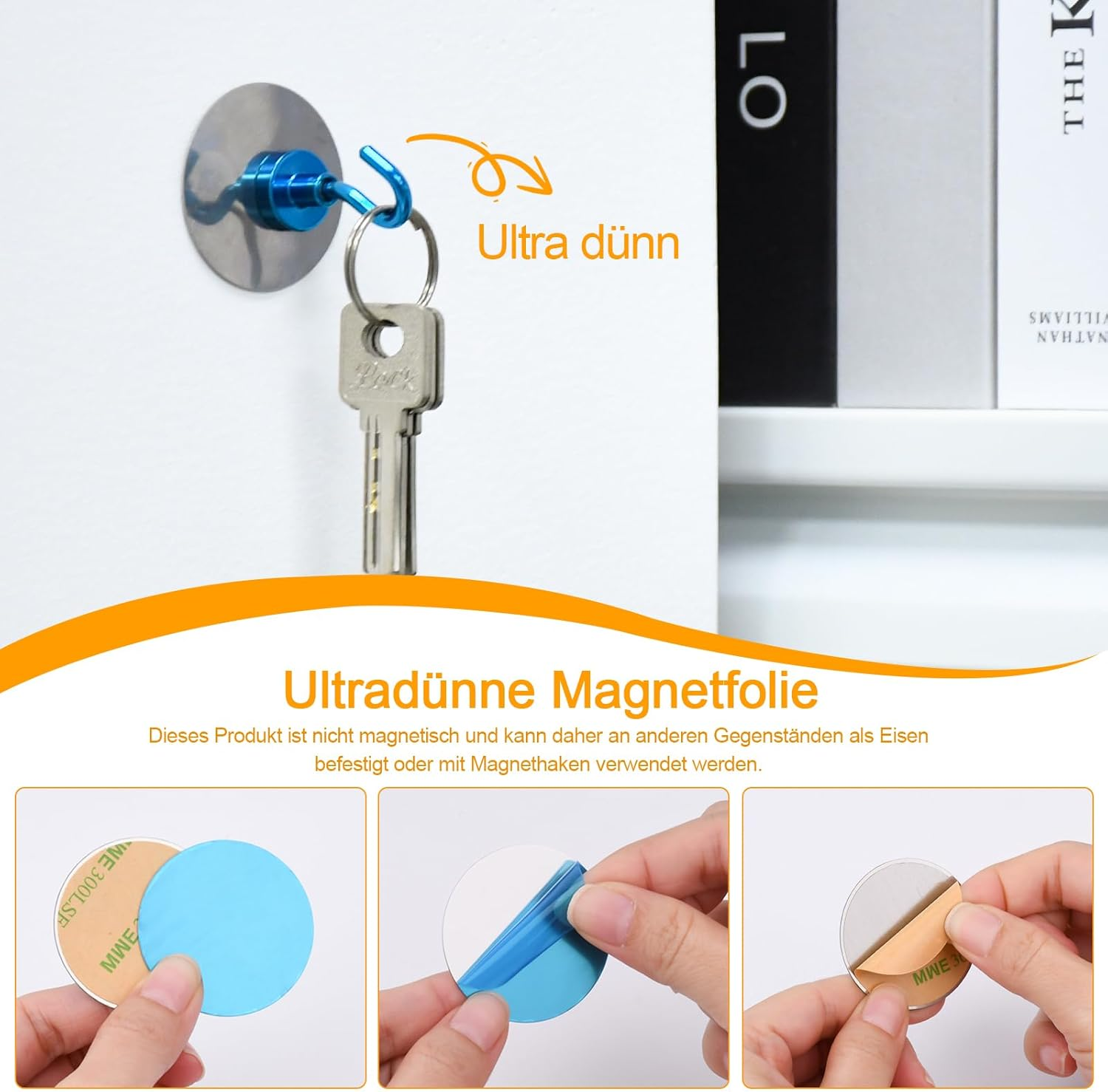 Pack of 30 Self-Adhesive Metal Plates, Metal Plate for Magnets, Very Thin Metal Plate, Metal Discs Made of Stainless Steel, Metal Plates for Tonies, Adhesive Base for Magnets, Metal Plates image number 4