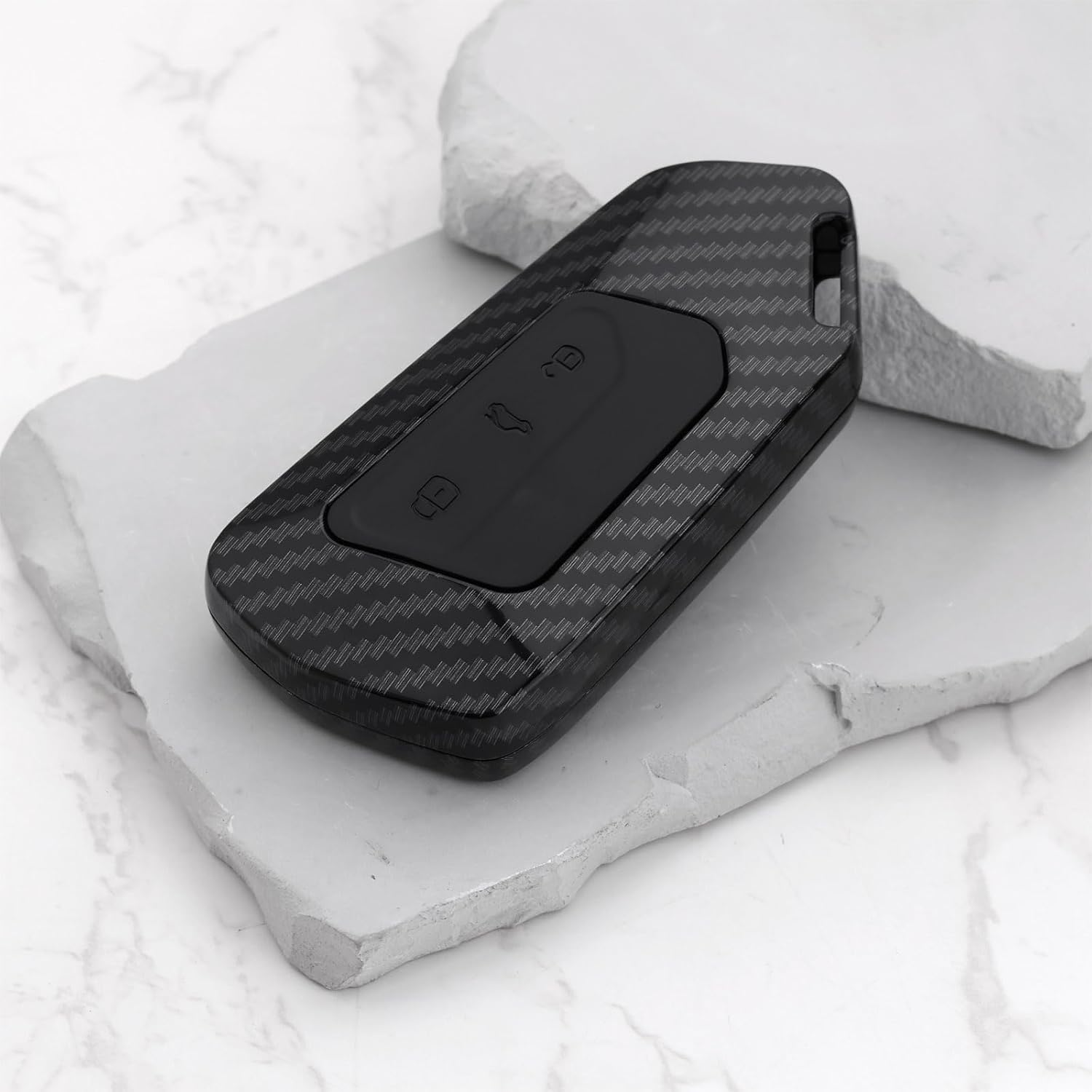 VGOL 3 Keys Carbon Key Cover Compatible with Volkswagen Golf 8 (CD) image number 4