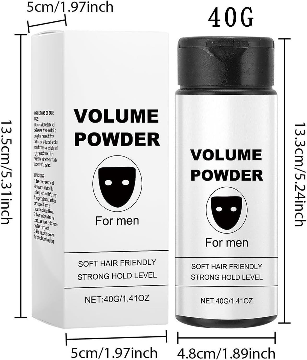 Texture Powder, Hair Powder for Men, Blackmasks Texture Powders Natural Look Easy to Apply Mens Styling Powders | Portable Hairstyle Volume Grooming Products for Business Trips, Appointments image number 2