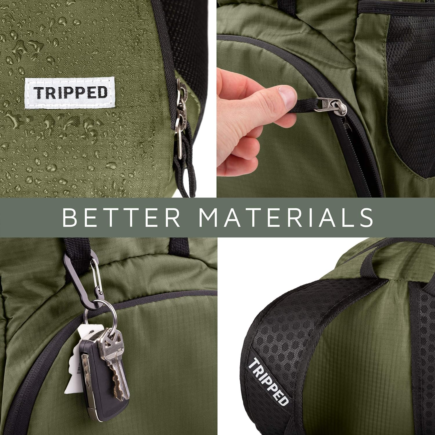 Travel Backpack- Packable Lightweight Daypack for Hiking, Gym, and Airplane - Deep Blue Sea image number 6