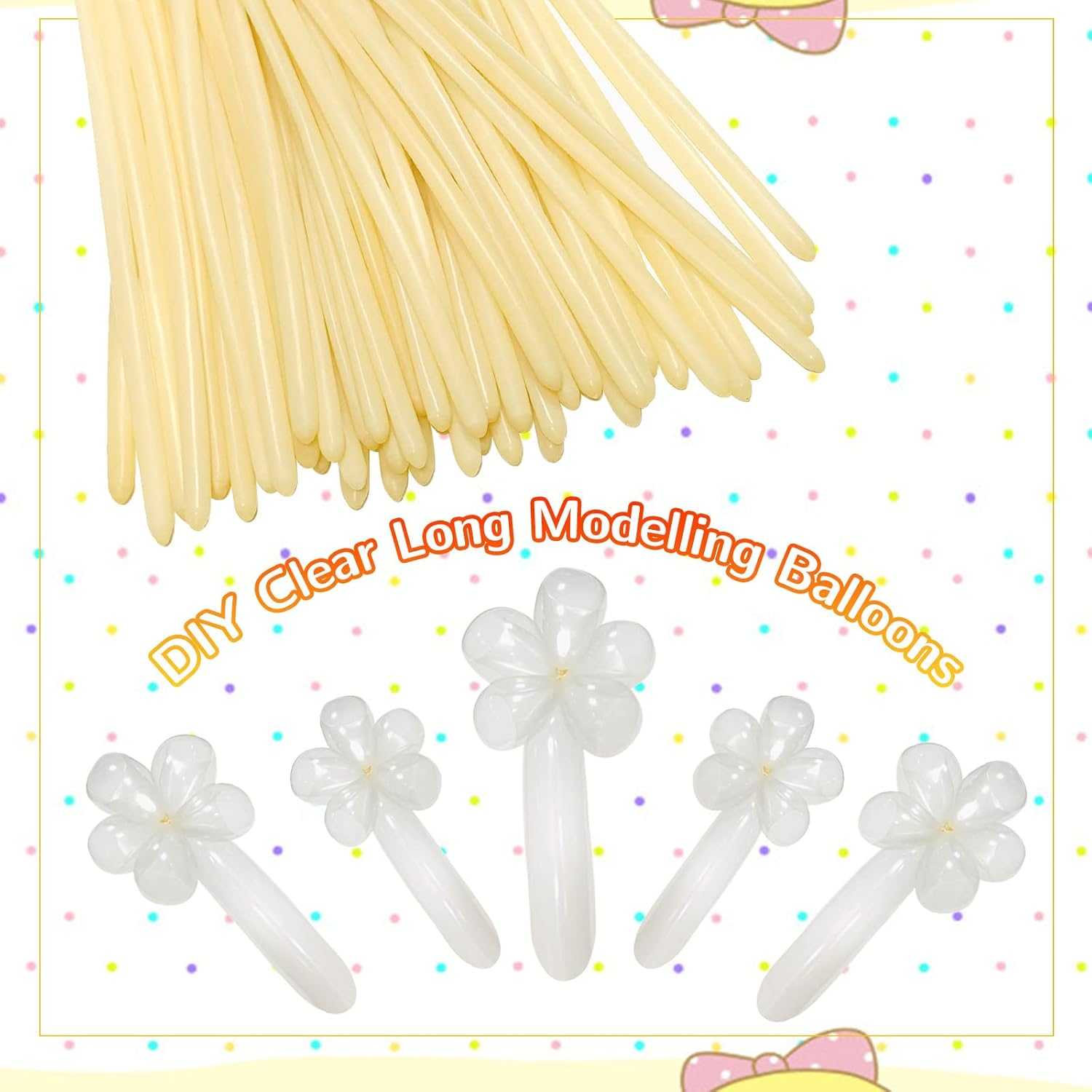 260Q Long Balloons Clear Modelling Balloons, 100Pcs Twisting Animal Balloons Long Magic Latex Balloons for Balloon Arch Birthday Wedding Christmas Party Balloons Decoration - (Clear Balloons) image number 3