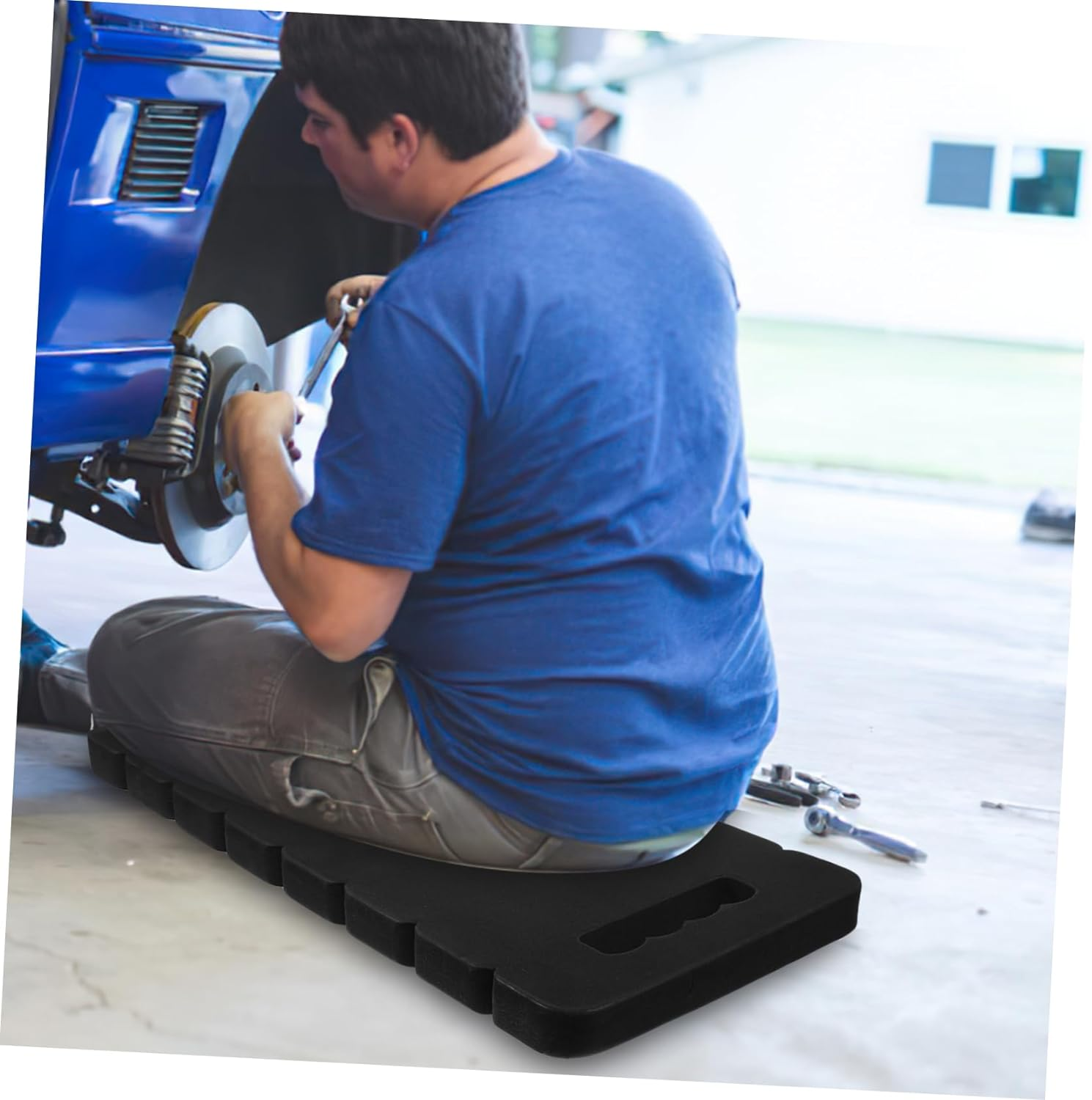 Multifunctional Knee Pad Cushion Portable Kneeler Mat for Gardening Plumbing Painting More Lightweight Design for Comfortable Kneeling Home Outdoor Tasks - Blue image number 7