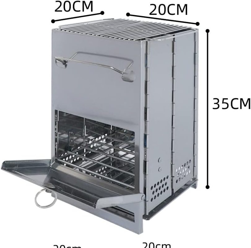 Portable Outdoor Cooking Stove, Grill & Fire Pit - Wood, Twig, Charcoal, Alcohol - Cast Iron - Camp Stove image number 5