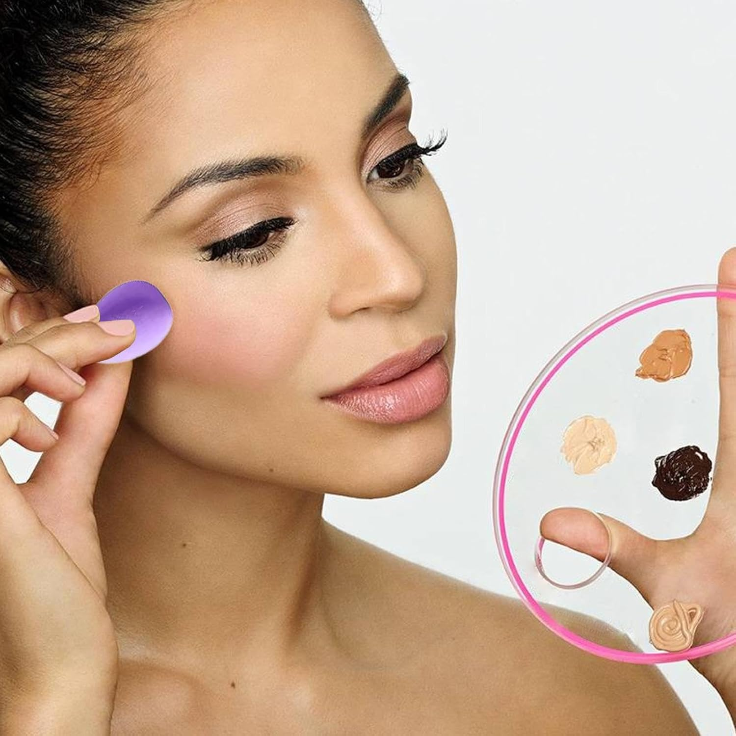 Makeup Sponge Set, Foundation Blending Makeup Blender, Makeup Sponges Blender Set, Beauty Sponge Foundation Blending Blender, Multi-Colored Makeup Sponges, Dry & Wet for Liquid Creams 14 Series image number 6