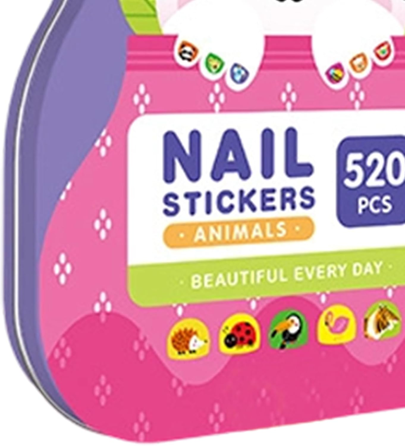 Nail Stickers for Girls, Cartoon Self Adhesive Fingernail Decoration, Cartoon Nail Stickers, for Children Women