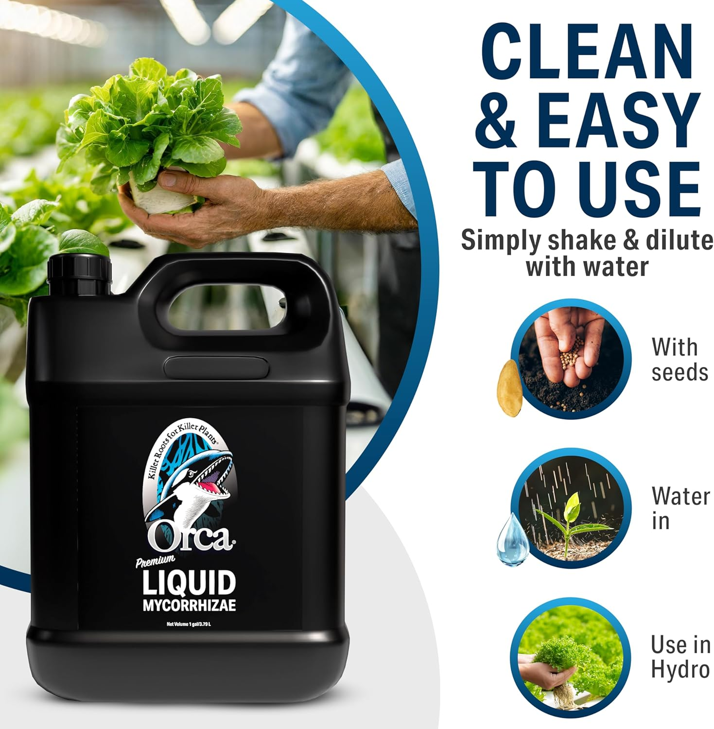 Plant Revolution PRPSO32 FGORCA-32OZ Orca Premium Liquid Mycorrhizae 32 Ounce, 1 Quart image number 1