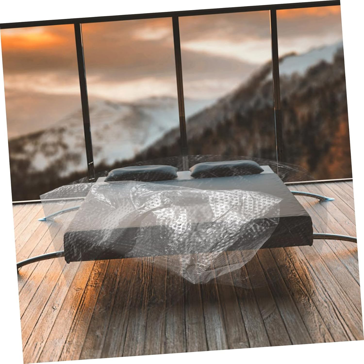 Hohopeti Masking Film for Painting Plastic Drop Cloth Automotive Masking Tape Wide Range of Uses Non-Damaging Adhesive Easy to Clean Reusable image number 2