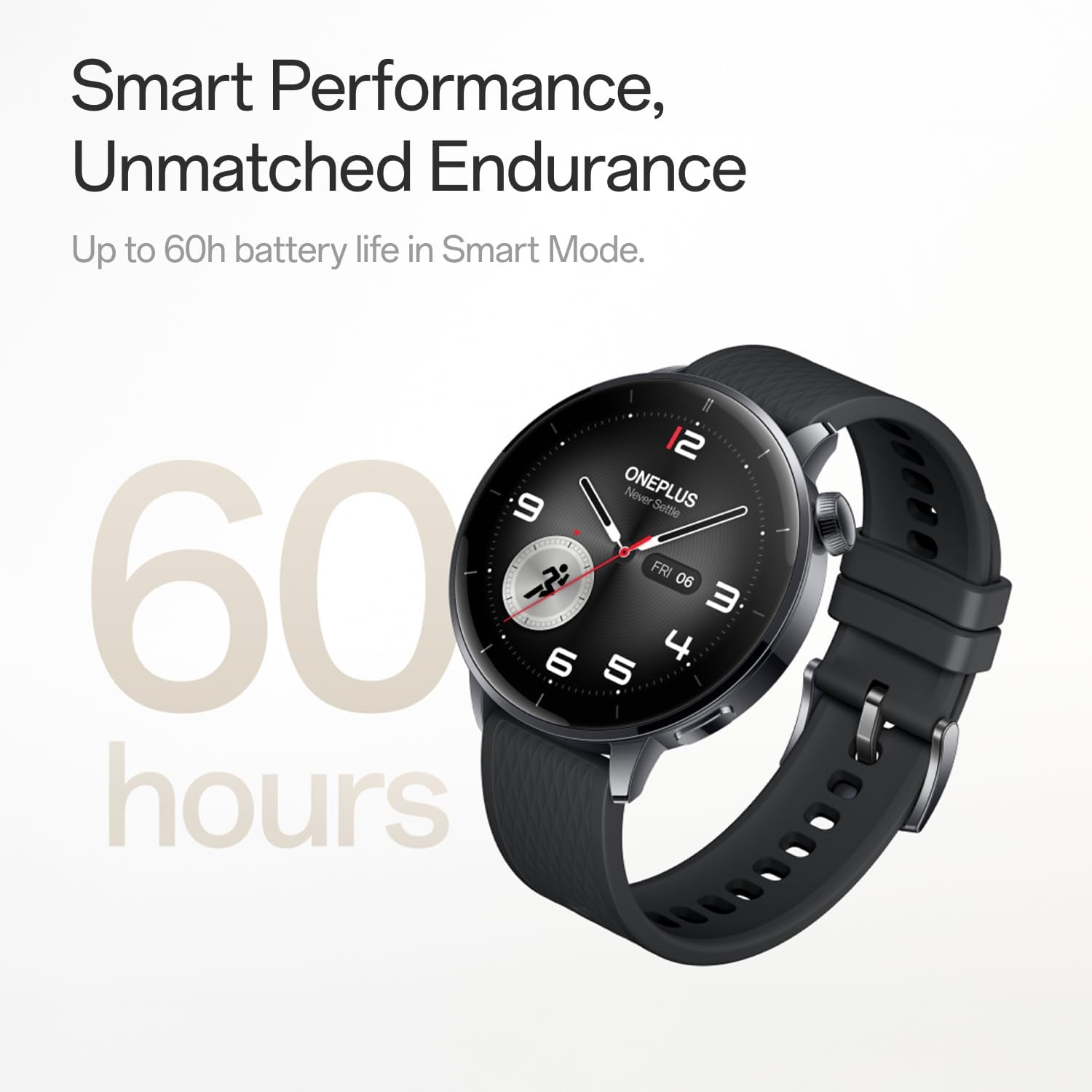 Oneplus Watch 3 43Mm Black Steel, Wearos, Black Steel, 32GB Storage, 60H Battery Life, Bluetooth, GPS Navigation, round Face, 1.32-Inch Display image number 6