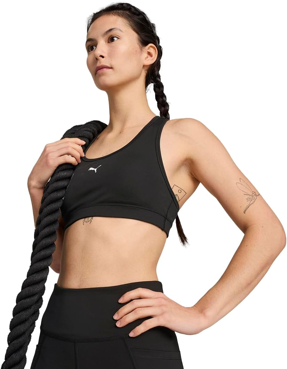 Puma Women'S 4Keeps Bra, Black/Small Cat, XL image number 4